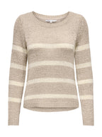Maglia Only Beige Gina con lavorazione a maglia 15113356 /Simply Taupe ONLY 