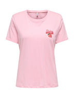T-shirt ONLY Kita Rosa manica corta 15291465 /Romance Rose ONLY 