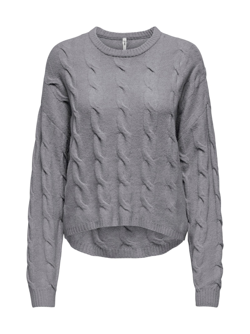 Maglia Only Jeanet Grigio con orlo stondato 15350361 /Medium Grey Melange ONLY 