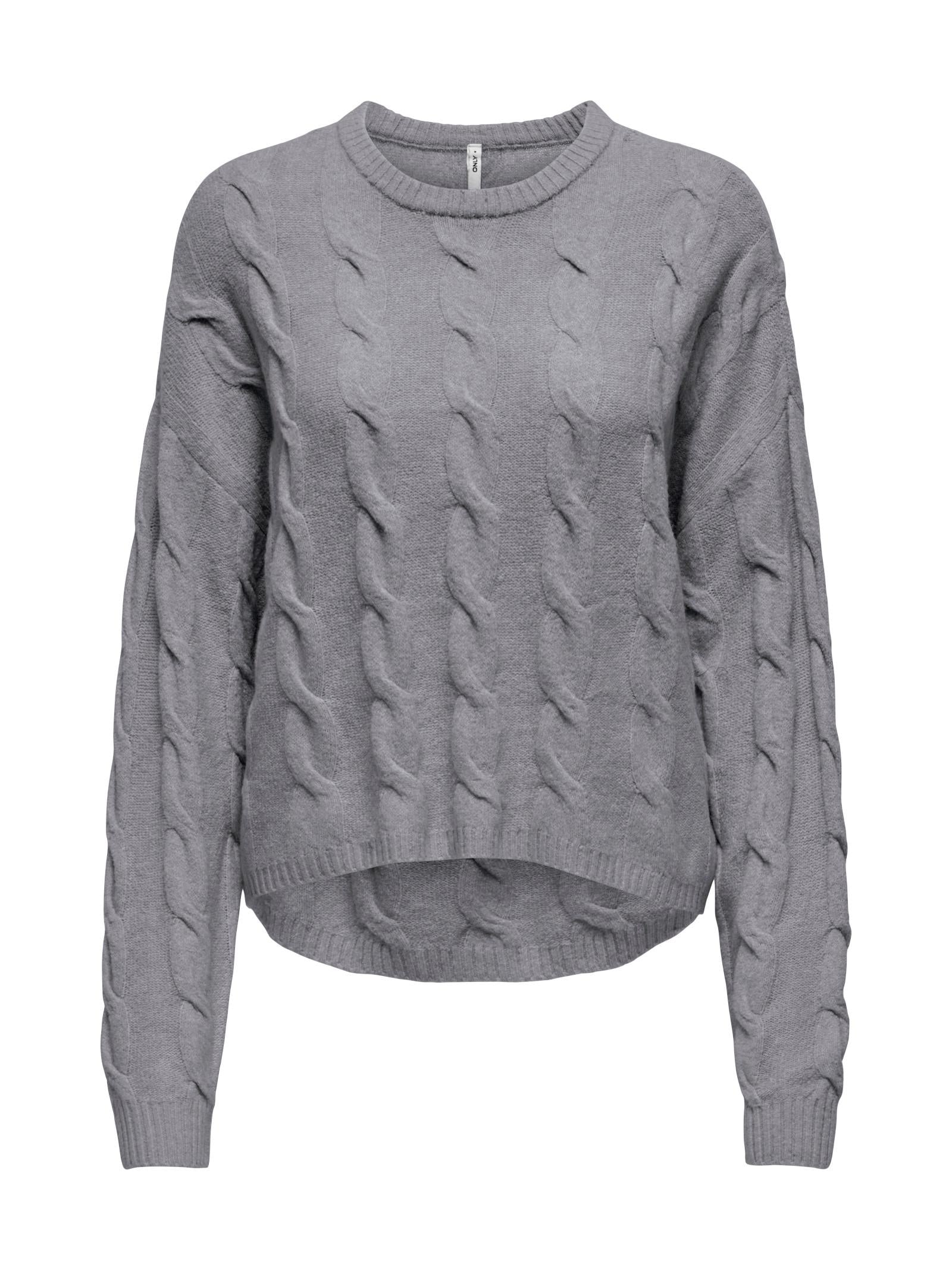 Maglia Only Jeanet Grigio con orlo stondato 15350361 /Medium Grey Melange ONLY 