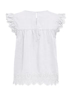 T-shirt Only Bianco Tulum sangallo 15367431 /Bright White ONLY 