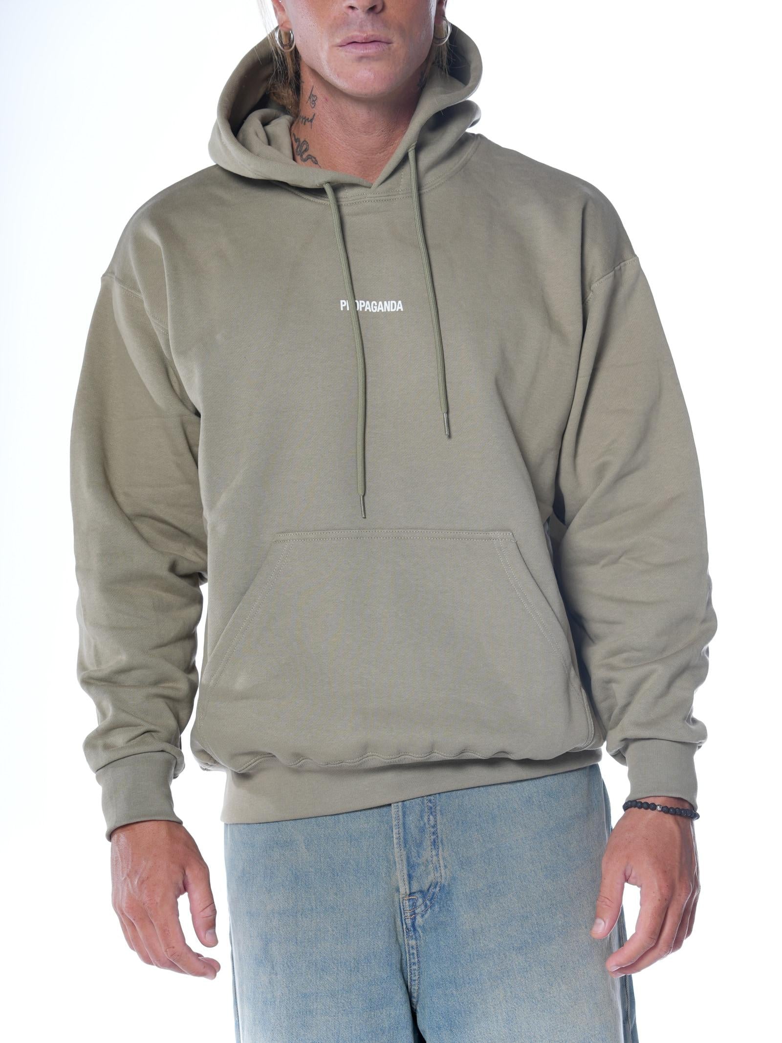 Felpa Propaganda Verde Ribs Flame FE470 VERDE PROPAGANDA 