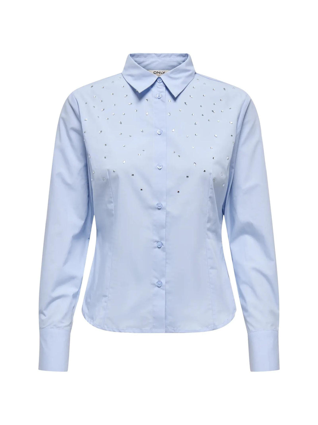 Camicia Only Aida Celeste con strass 15366704 /Brunnera Blue ONLY 