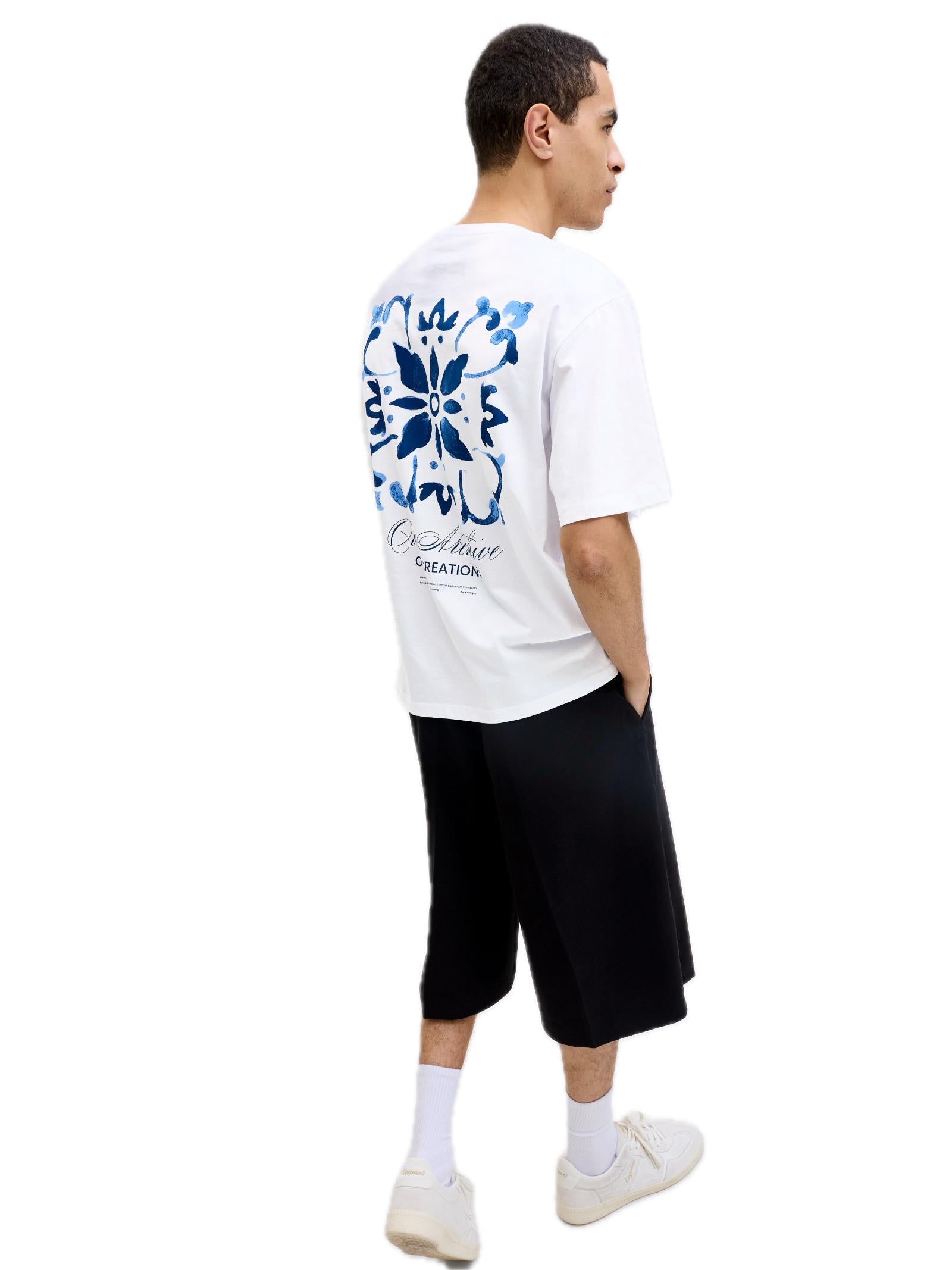 T-shirt Jack & Jones Art Bianco stampa 12288095 /Bright White JACK & JONES 