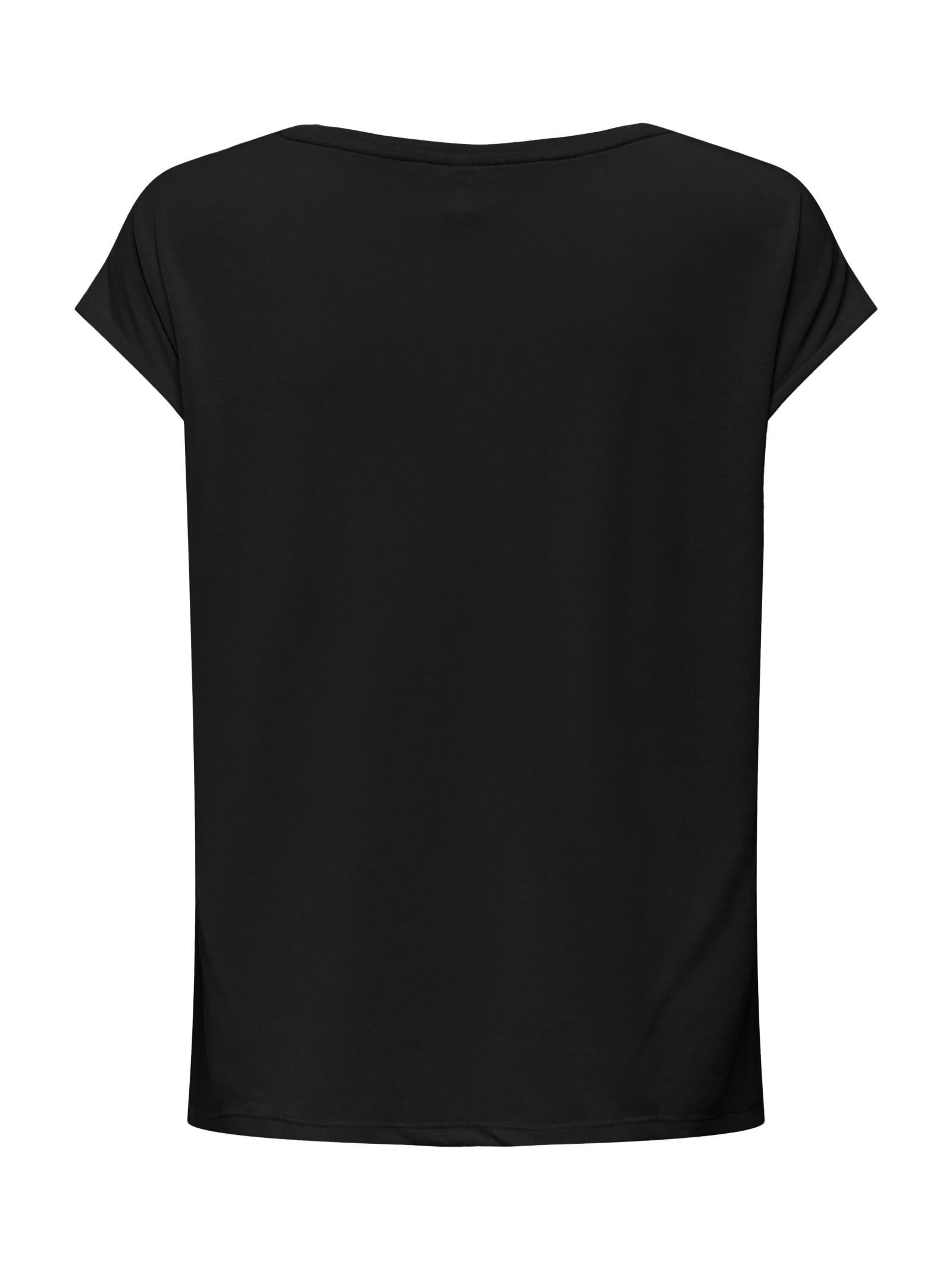 T-shirt Only Nero Free scollo a V 15343281 /Black ONLY 