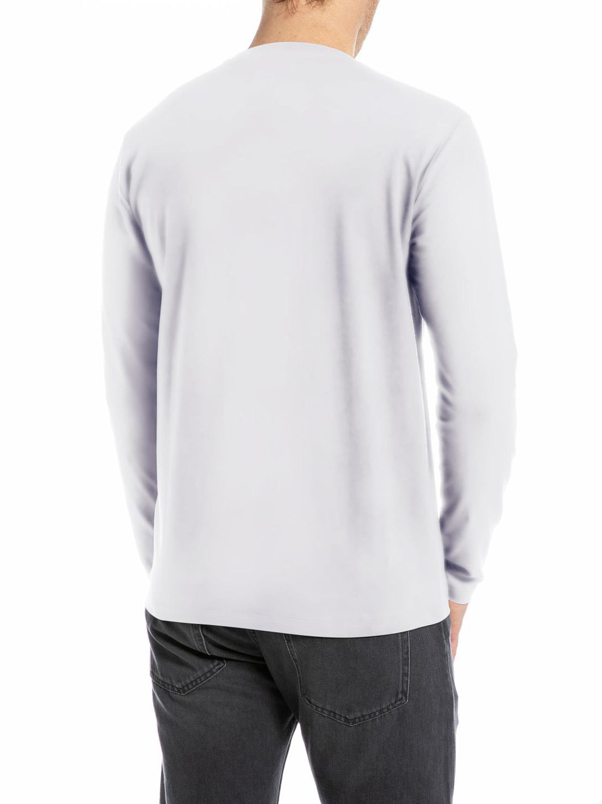 T-shirt Replay Bianco Basic manica lunga M3233 001 REPLAY 