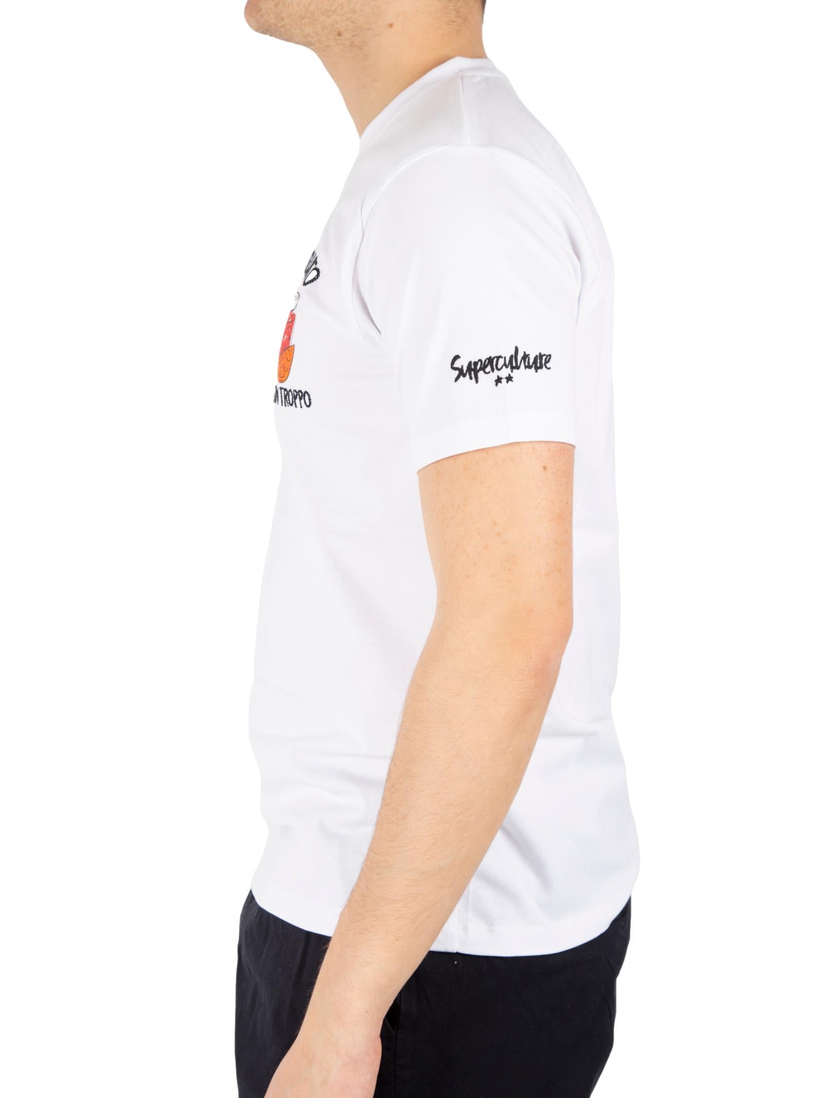 T-shirt Superculture Bianco sbagliato ma non troppo A1117 BIANCO SUPERCULTURE 