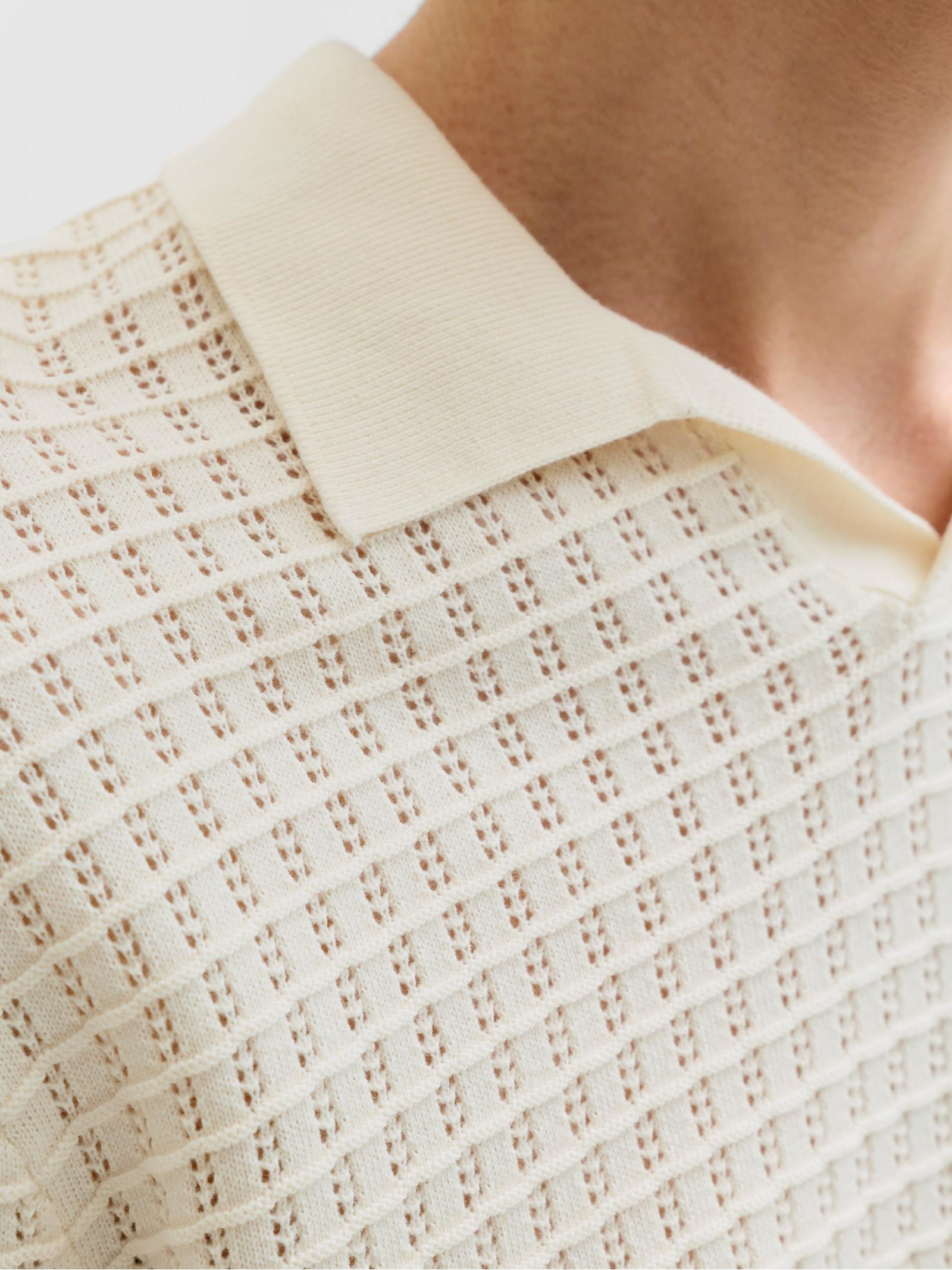 Polo Jack & Jones Panna Tucket collo aperto 12291422 /Sea Salt JACK & JONES 