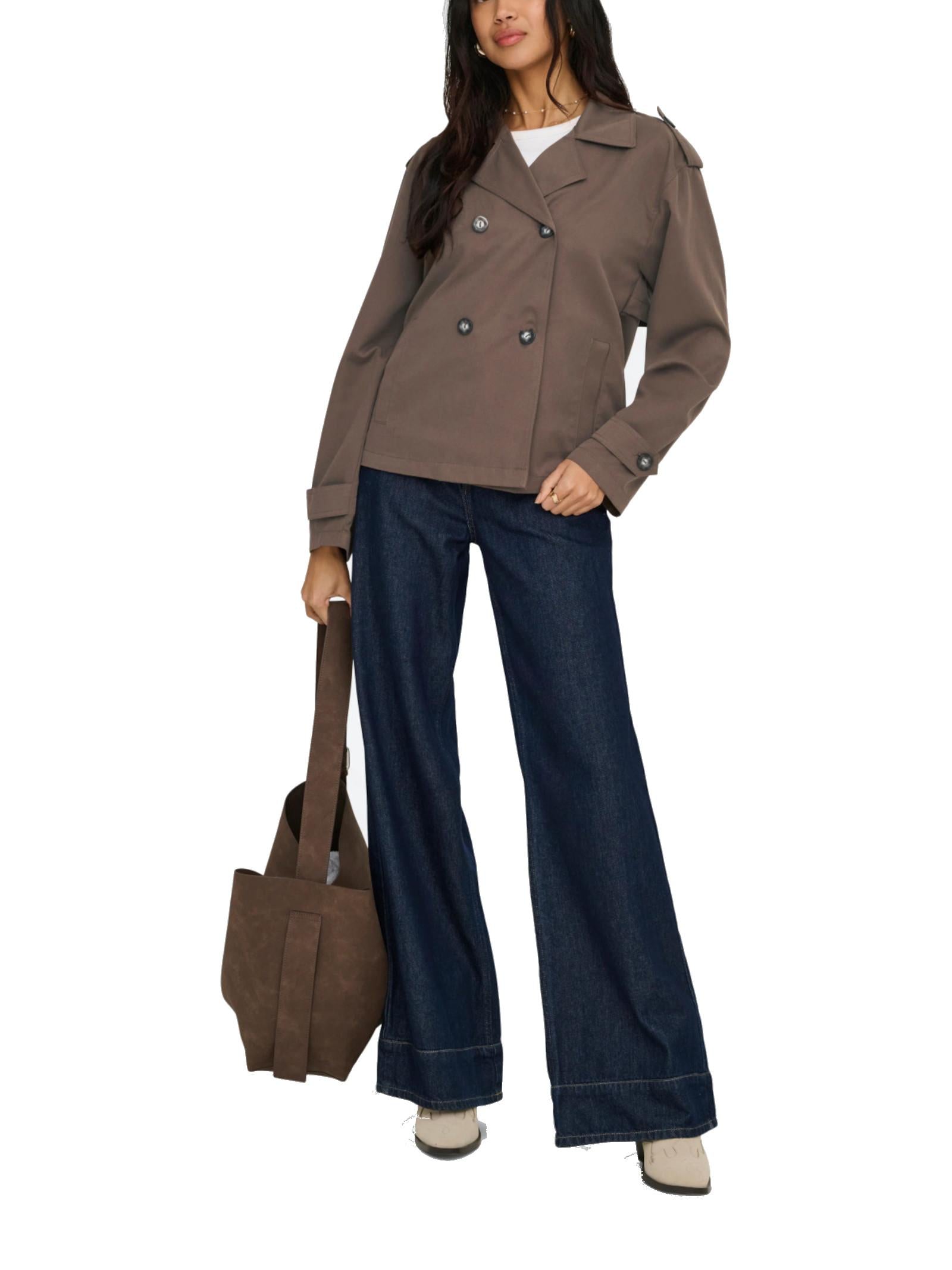 Trench Only Hannah Marrone corto 15371053 /Chocolate Martini ONLY 