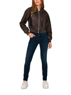 Bomber Only Jane Marrone in ecopelle 15314240 /Chocolate Brown ONLY 