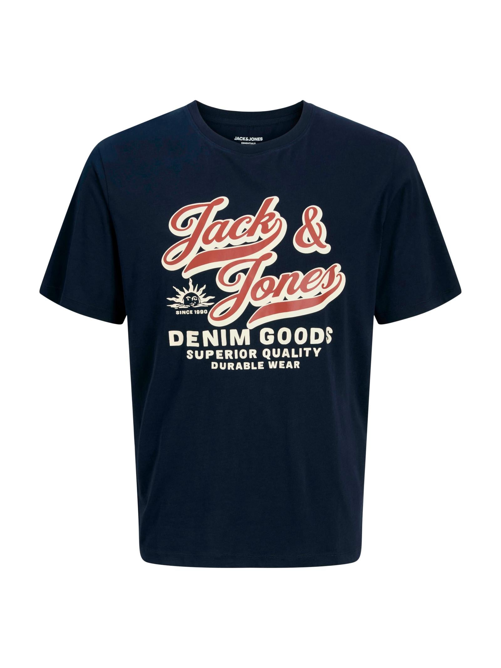 T-shirt Jack & Jones Logo Blu girocollo 12279535 /Sky Captain JACK & JONES 