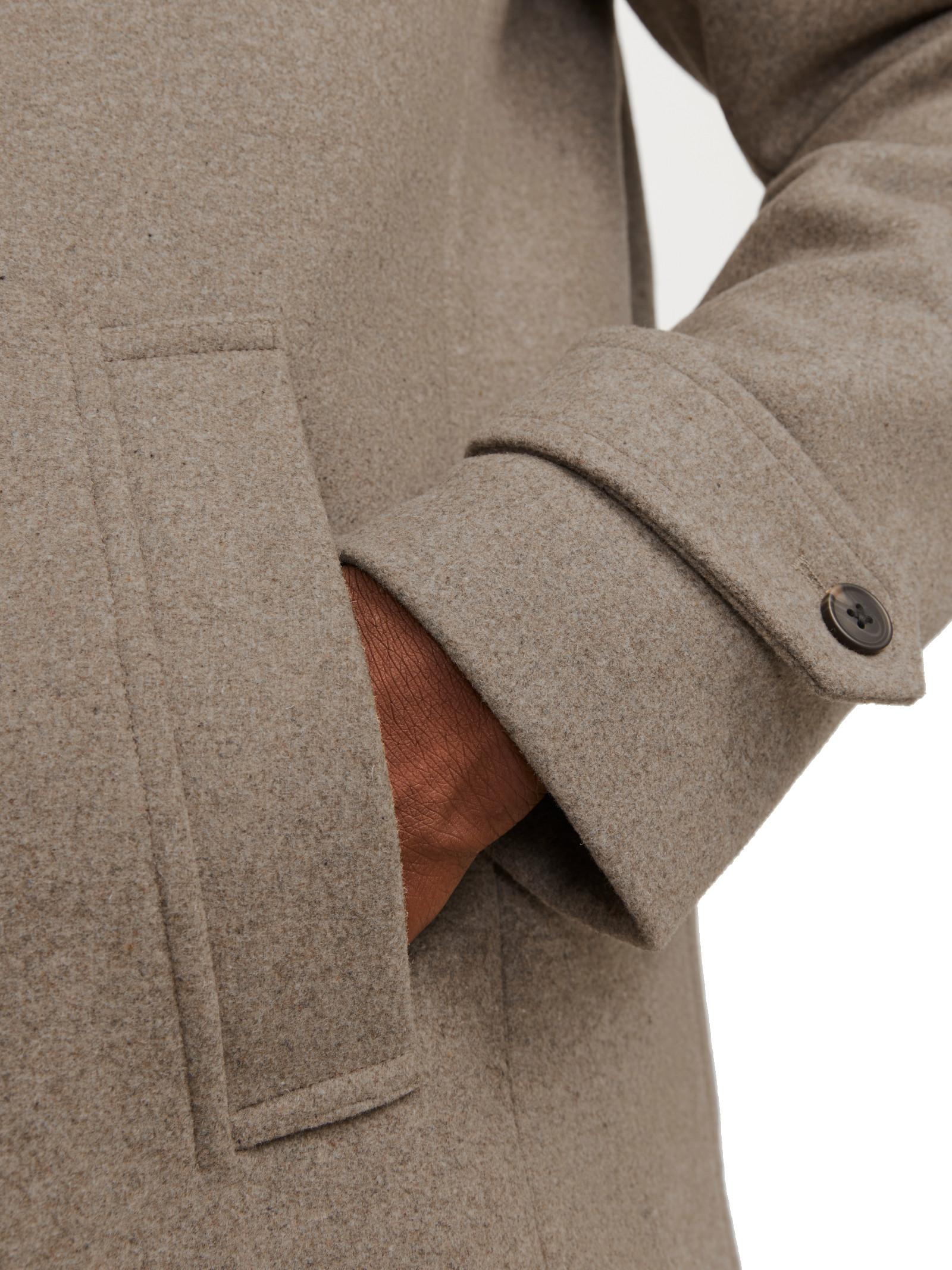 Cappotto Jack & Jones Melton Beige lungo 12258672 /Greige JACK & JONES 