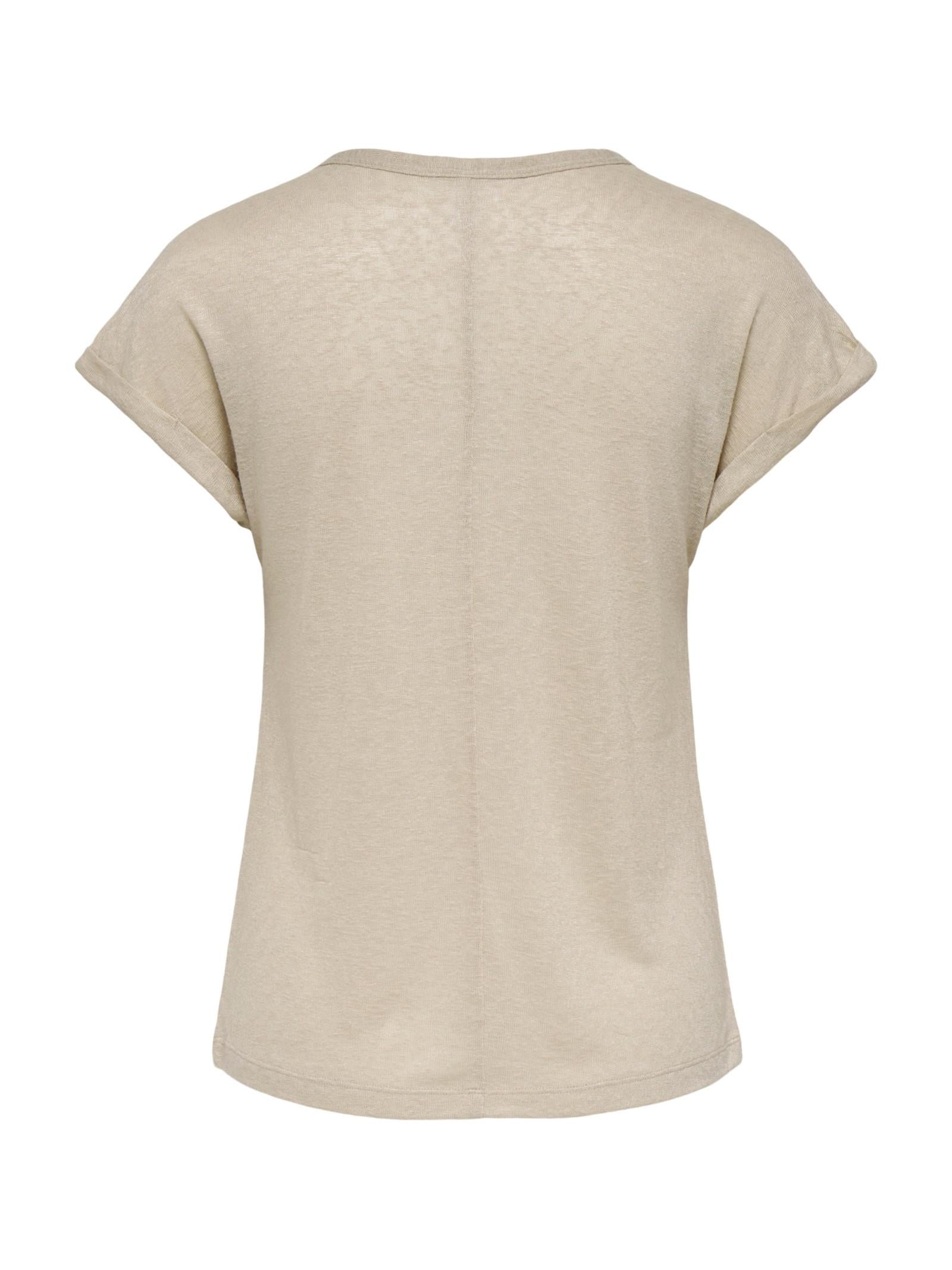T-shirt Only Beige Dalila scollo a V 15376094 /Humus ONLY 