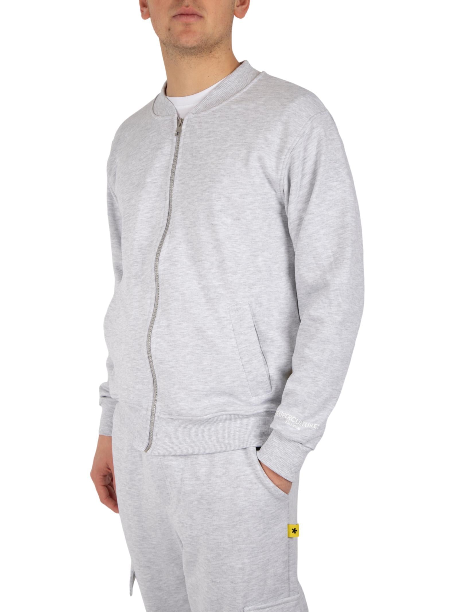 Felpa Superculture Grigio zip bomber KARL GRIGIO SUPERCULTURE 