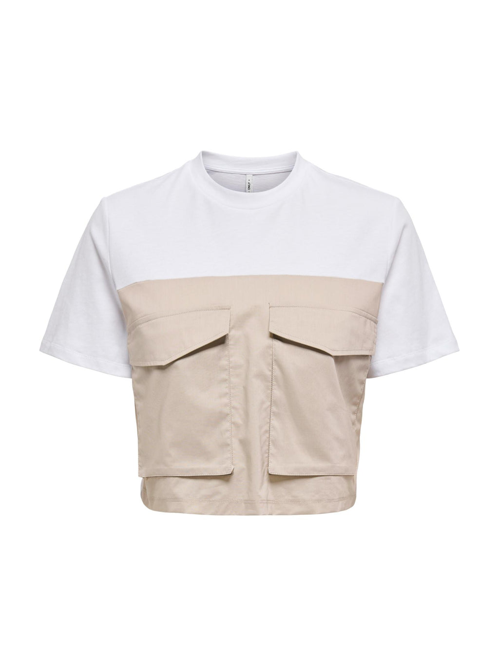 T-shirt Only Bianco Beige Dara taschini 15346594 /Gray Cloud Dancer ONLY 