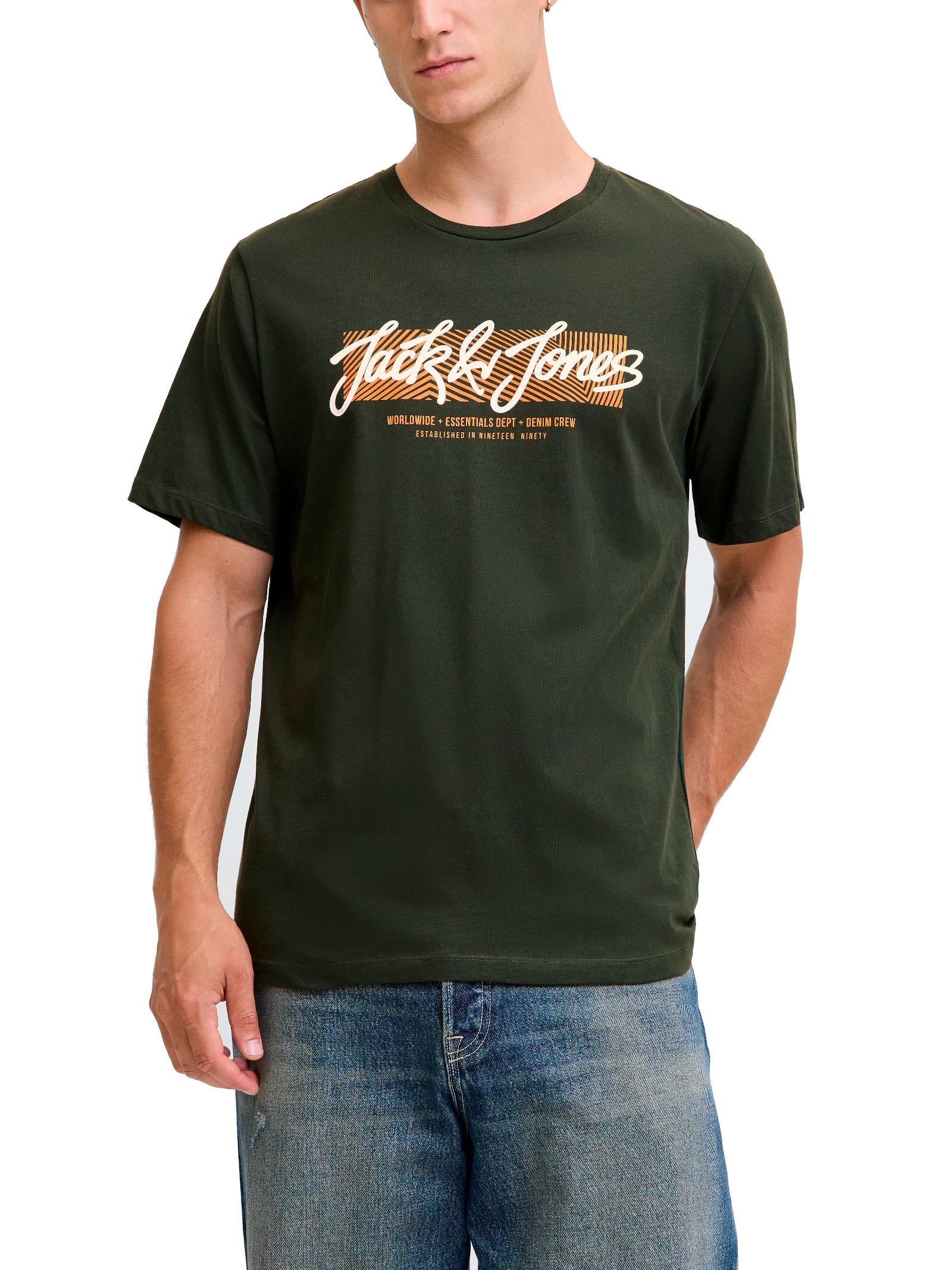 T-shirt Jack & Jones Urban Verde con stampa 12279114 /Duffel Bag JACK & JONES 