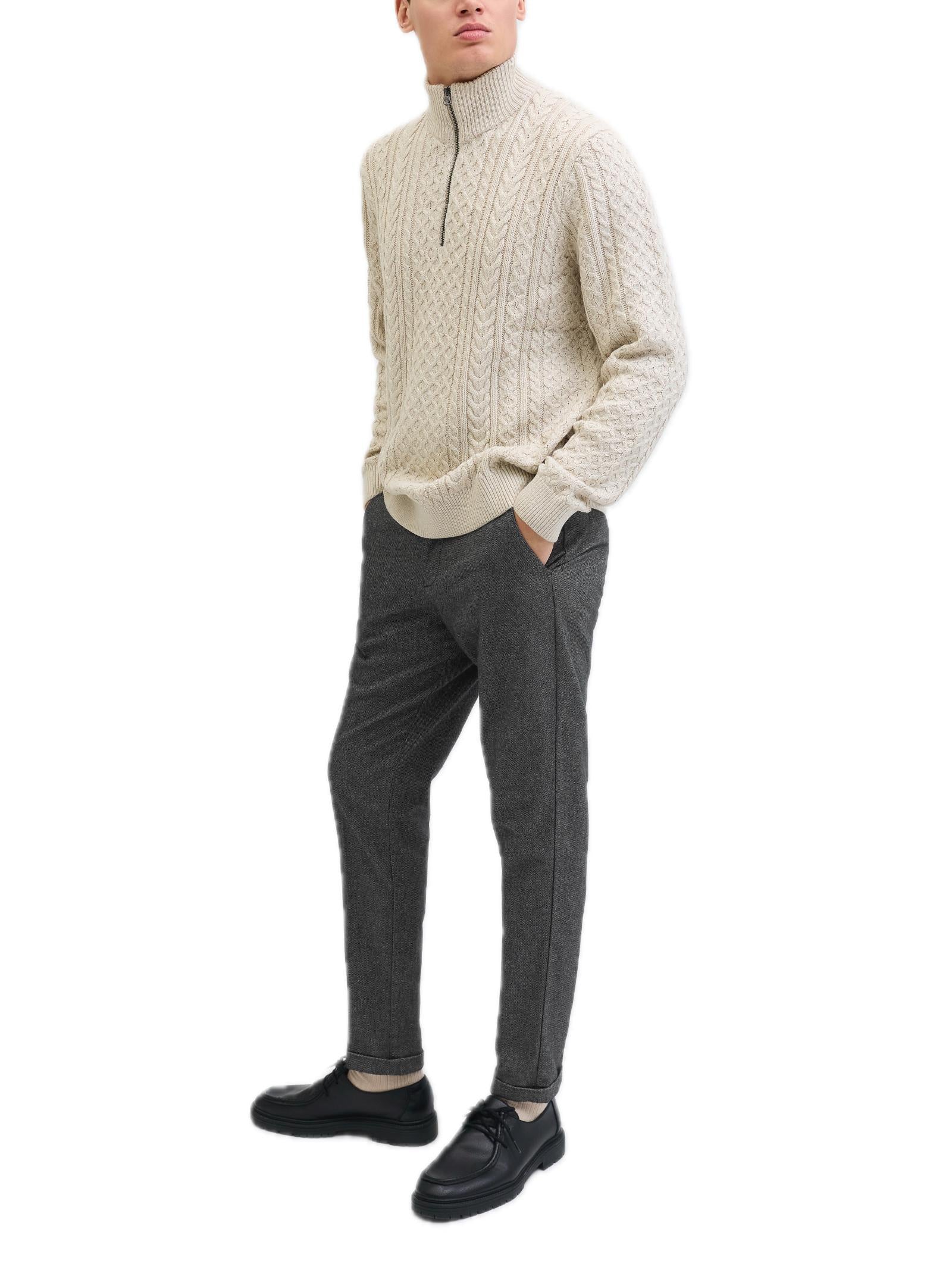 Chino Jack & Jones Stace Antracite con risvolto 12272265 /Castlerock JACK & JONES 