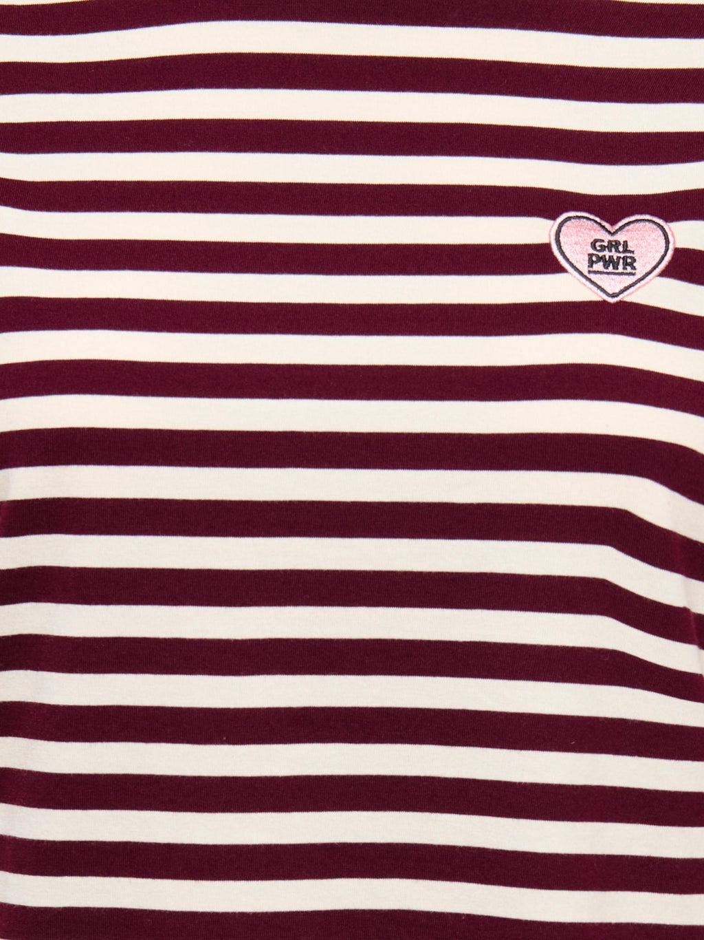 T-shirt Only Livina Bianco Bordeaux a maniche corte a righe 15359677 /Fig ONLY 