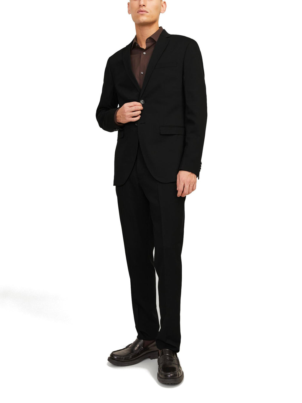 Giacca Jack & Jones Franco Nero monopetto 12199891 /BLACK JACK & JONES 