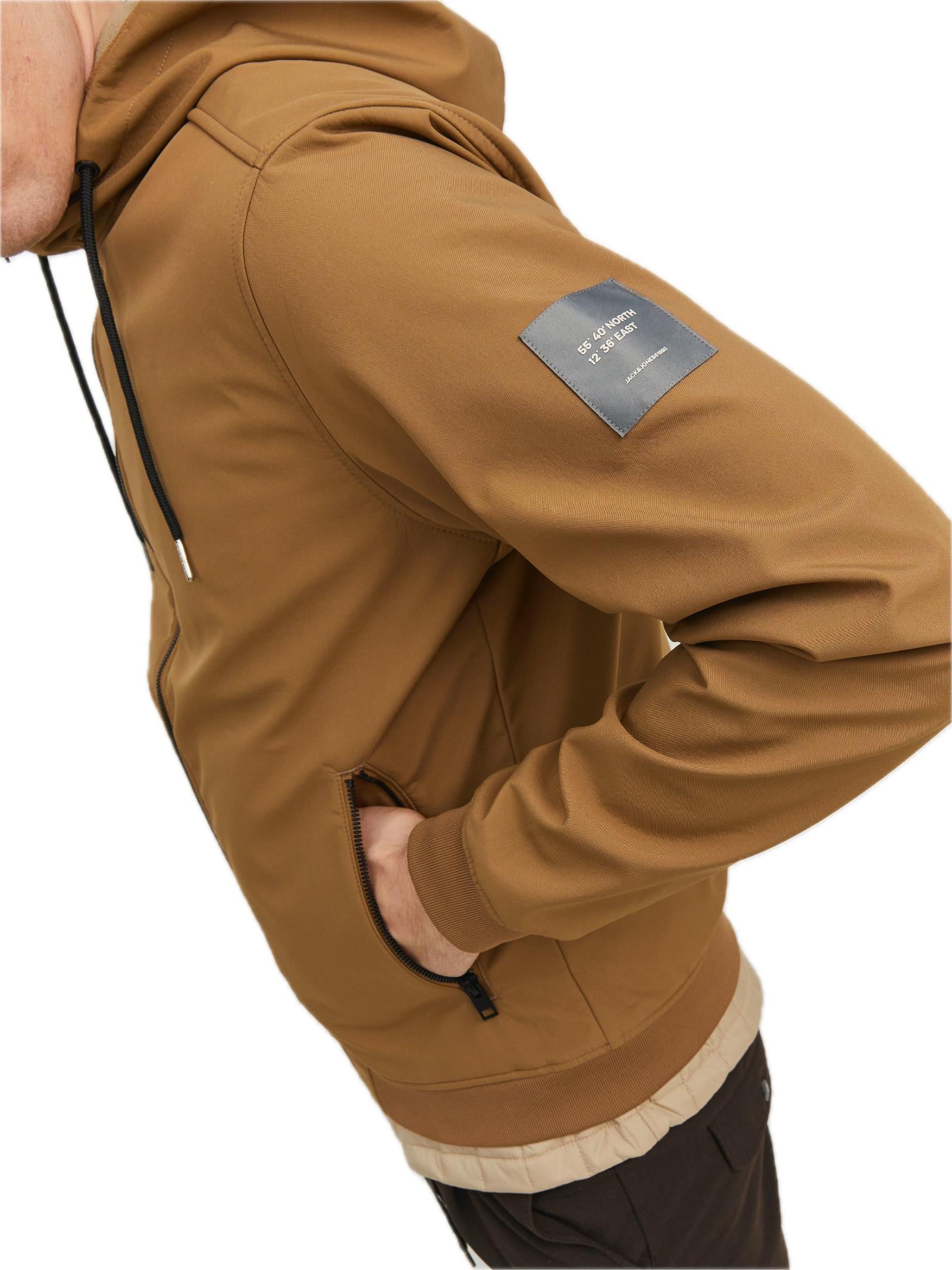 Giubbotto Jack & Jones Basic Cammello in Softshell  con cappuccio 12236300 /Otter JACK & JONES 