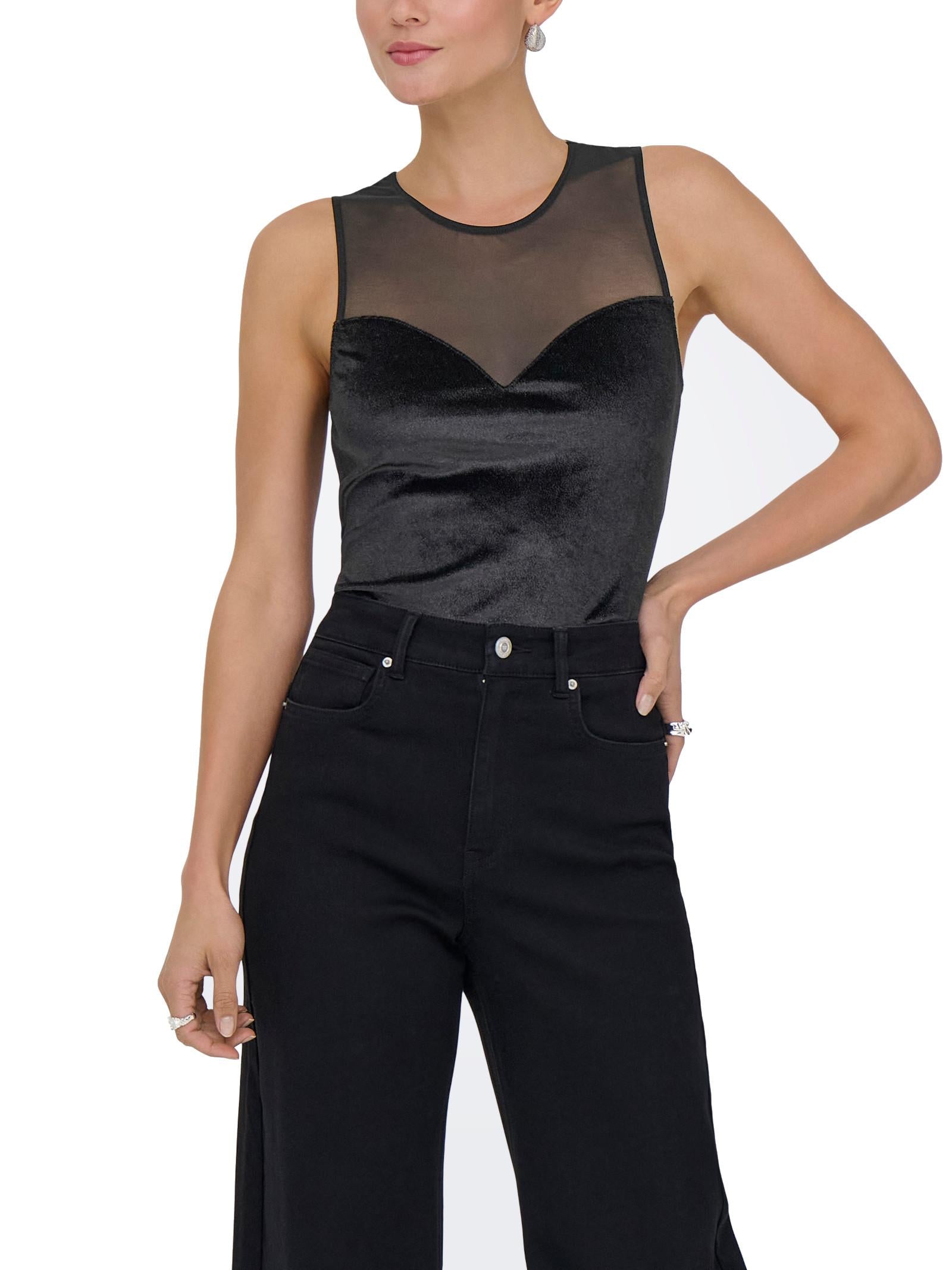 Body Only Othilia Nero smanicato 15358346 /Black ONLY 