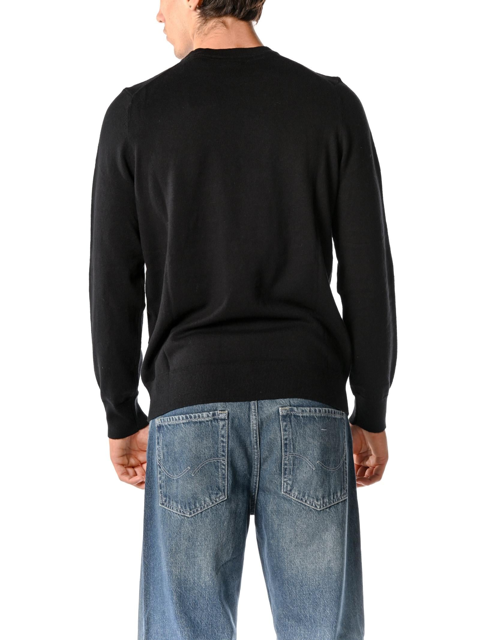 Maglia Lyle & Scott Nero misto lana merino KN2110VC JET BLACK LYLE & SCOTT 