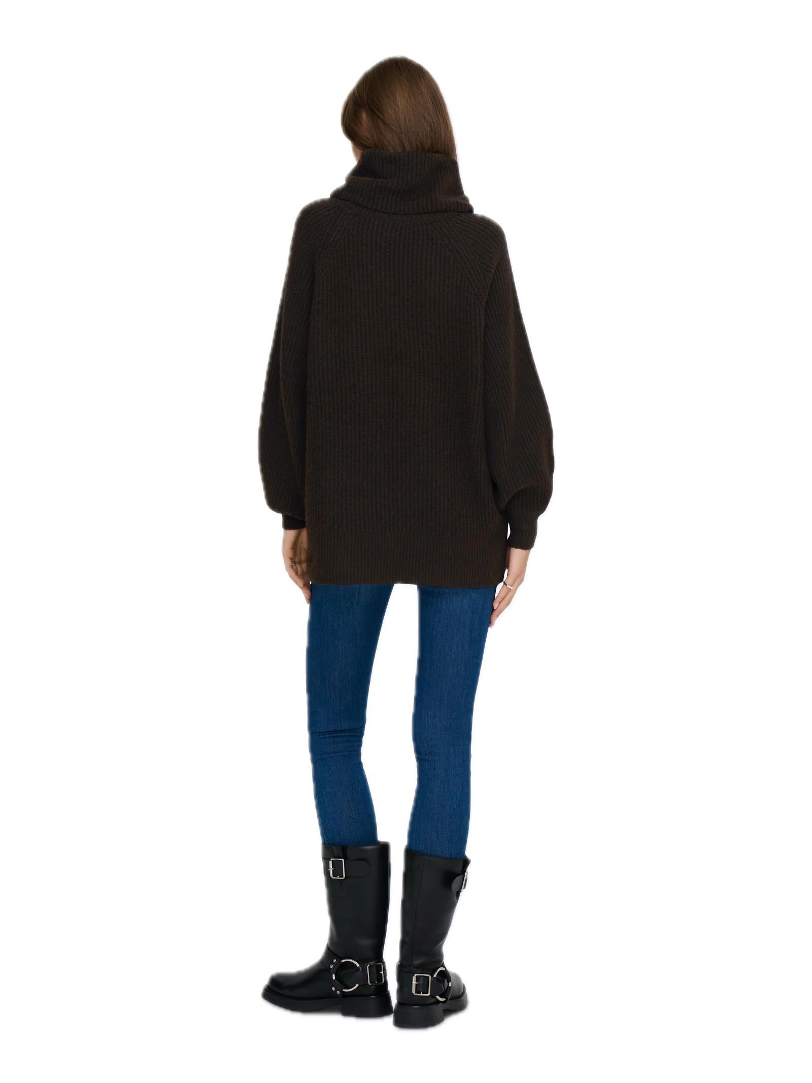 Maglia Only Whitney Marrone collo alto 15353187 /Chocolate Torte ONLY 