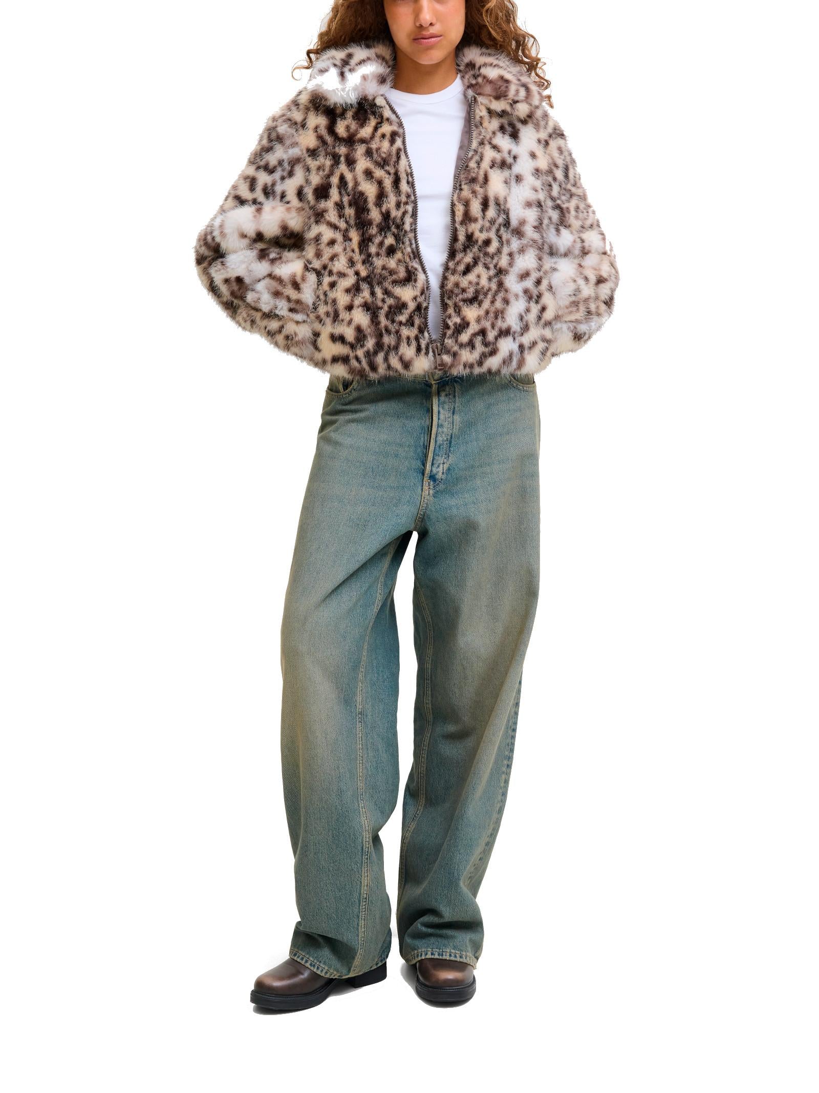 Giubbotto JJXX Tania Maculato con finta pelliccia 12288913 /Bone White JJXX 