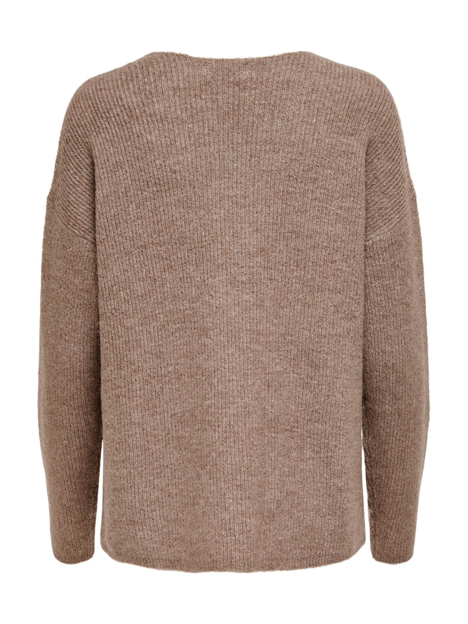 Maglia Only Camilla Nocciola scollo a V 15204588 /Caribou ONLY 