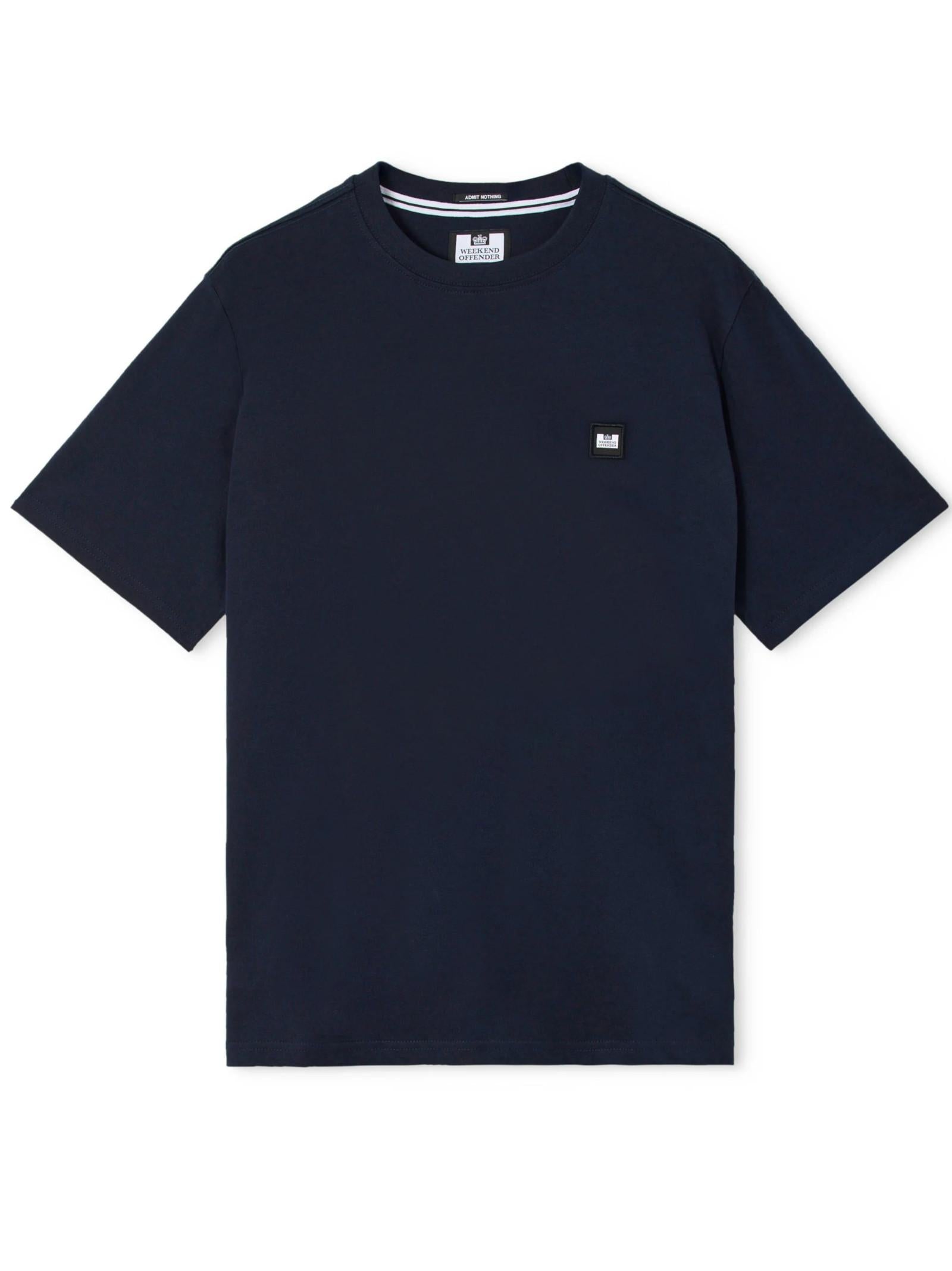 T-shirt Weekend Offender Blu con patch BROOKLANDS BLU WEEKEND OFFENDER 