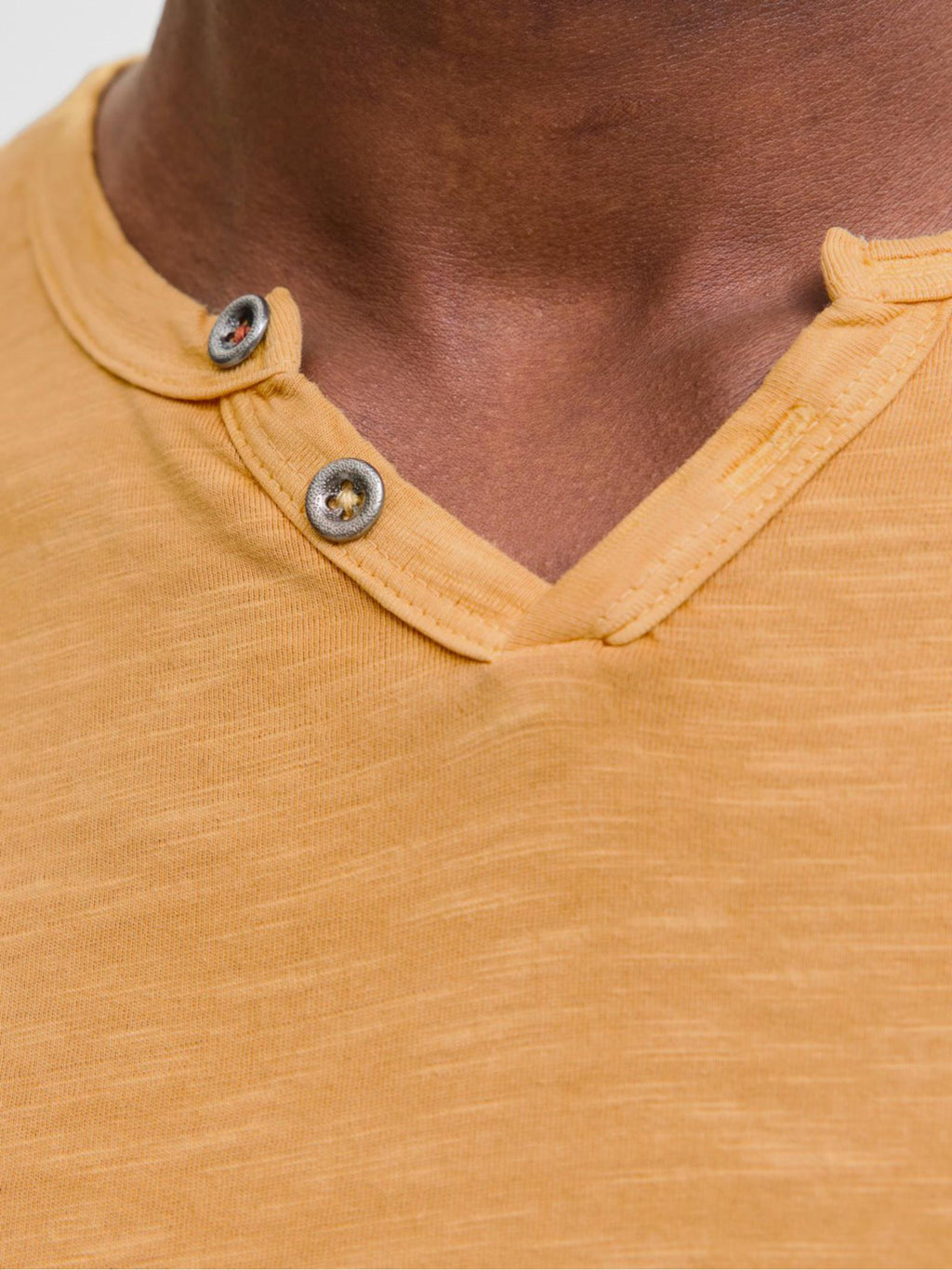 T-shirt Jack & Jones Esplit Senape scollo a V 12164972 /Curry JACK & JONES 