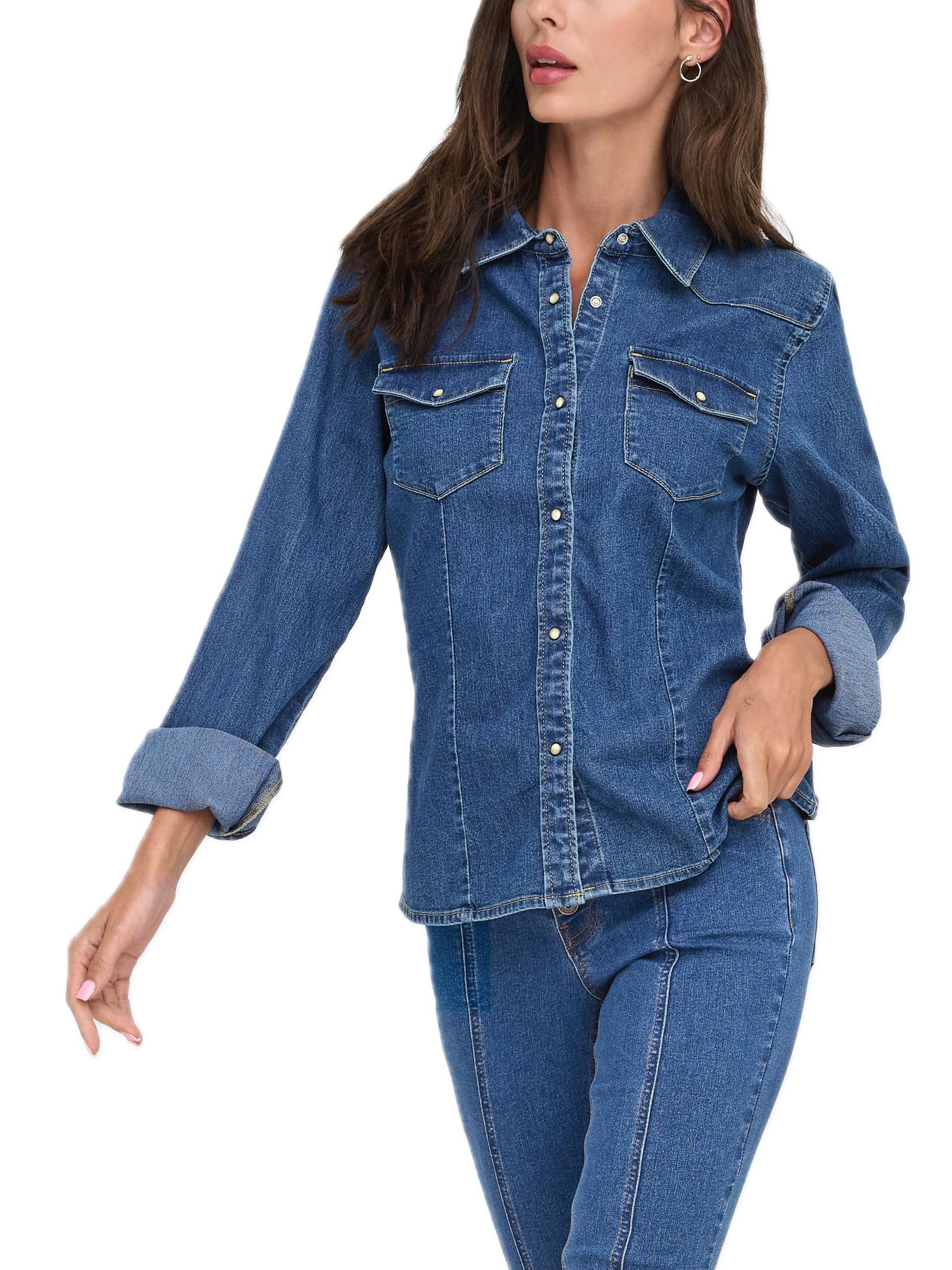 Camicia Only Medium Blue Denim Sasia in jeans 15352339 /Dark Blue Denim ONLY 
