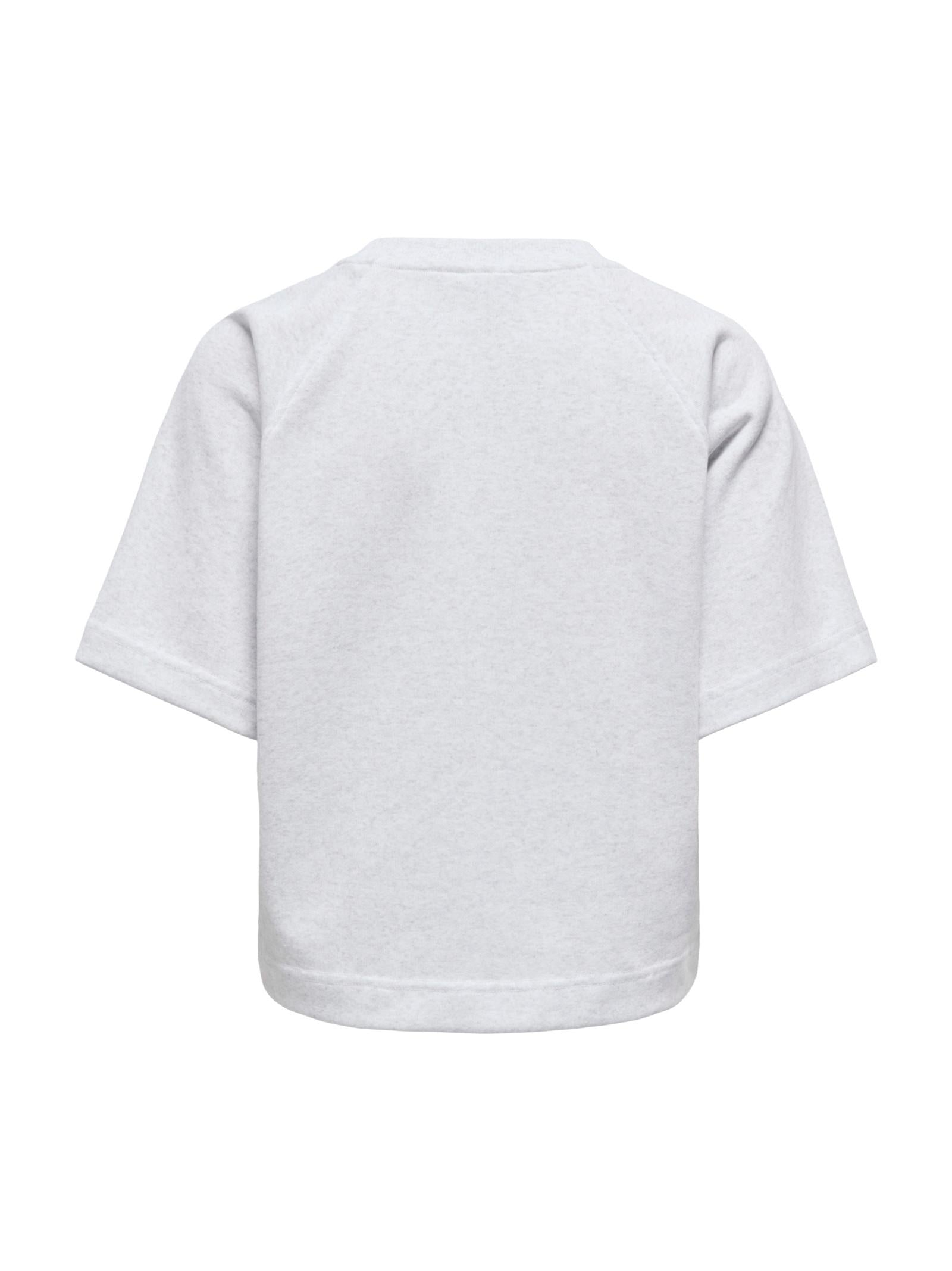T-shirt Only Ofelia Grigio in tessuto felpato 15377588 /Light Grey Melange ONLY 