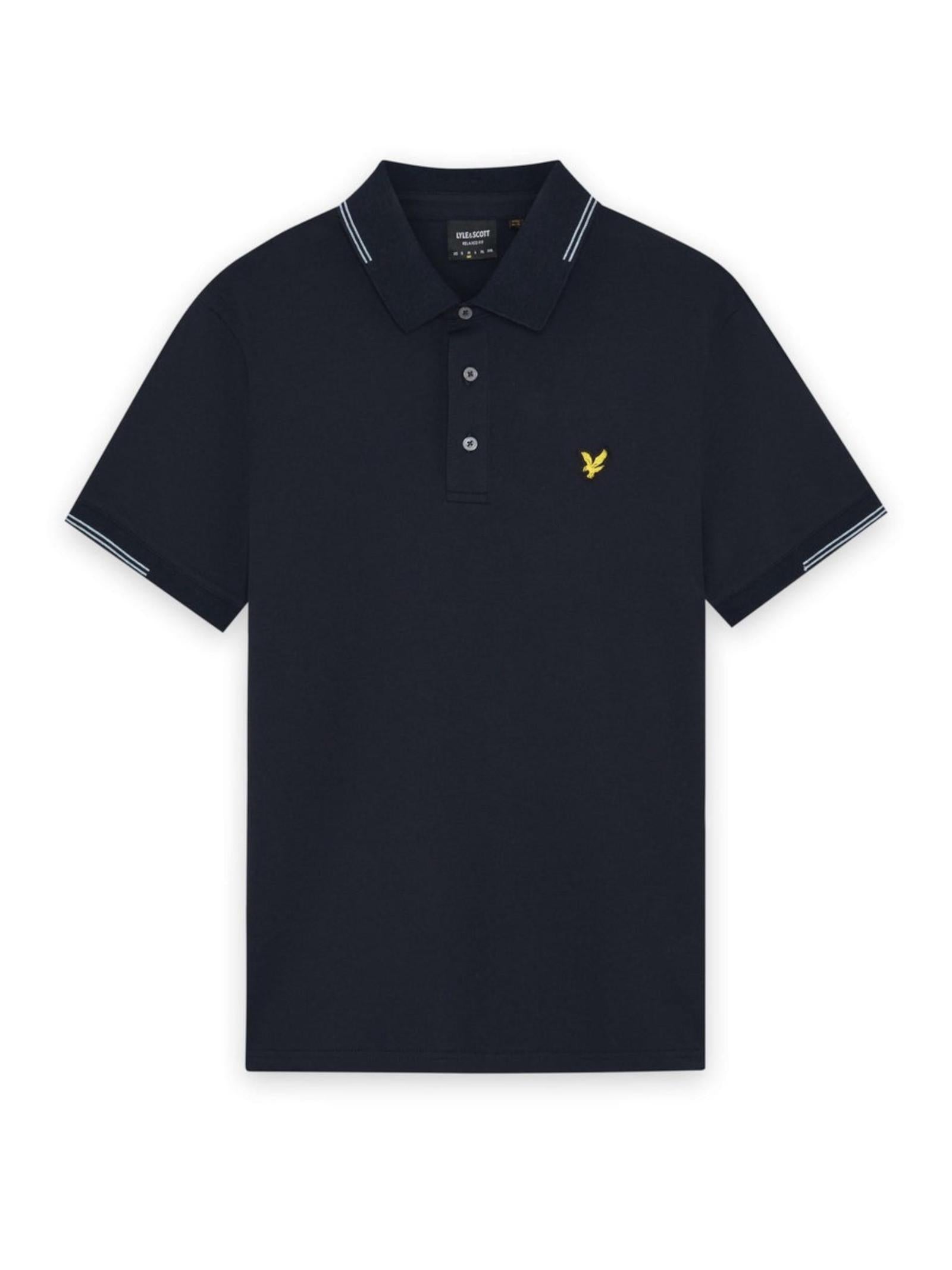 Polo Lyle & Scott Blu colletto riga SP2402V DARK NAVY LYLE & SCOTT 