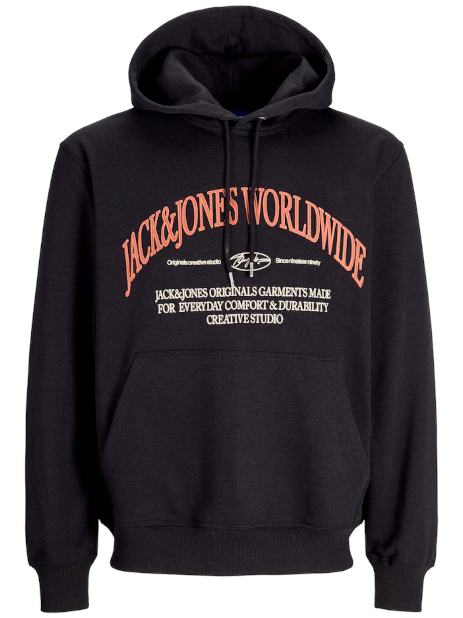 Felpa JACK & JONES Nero con cappuccio