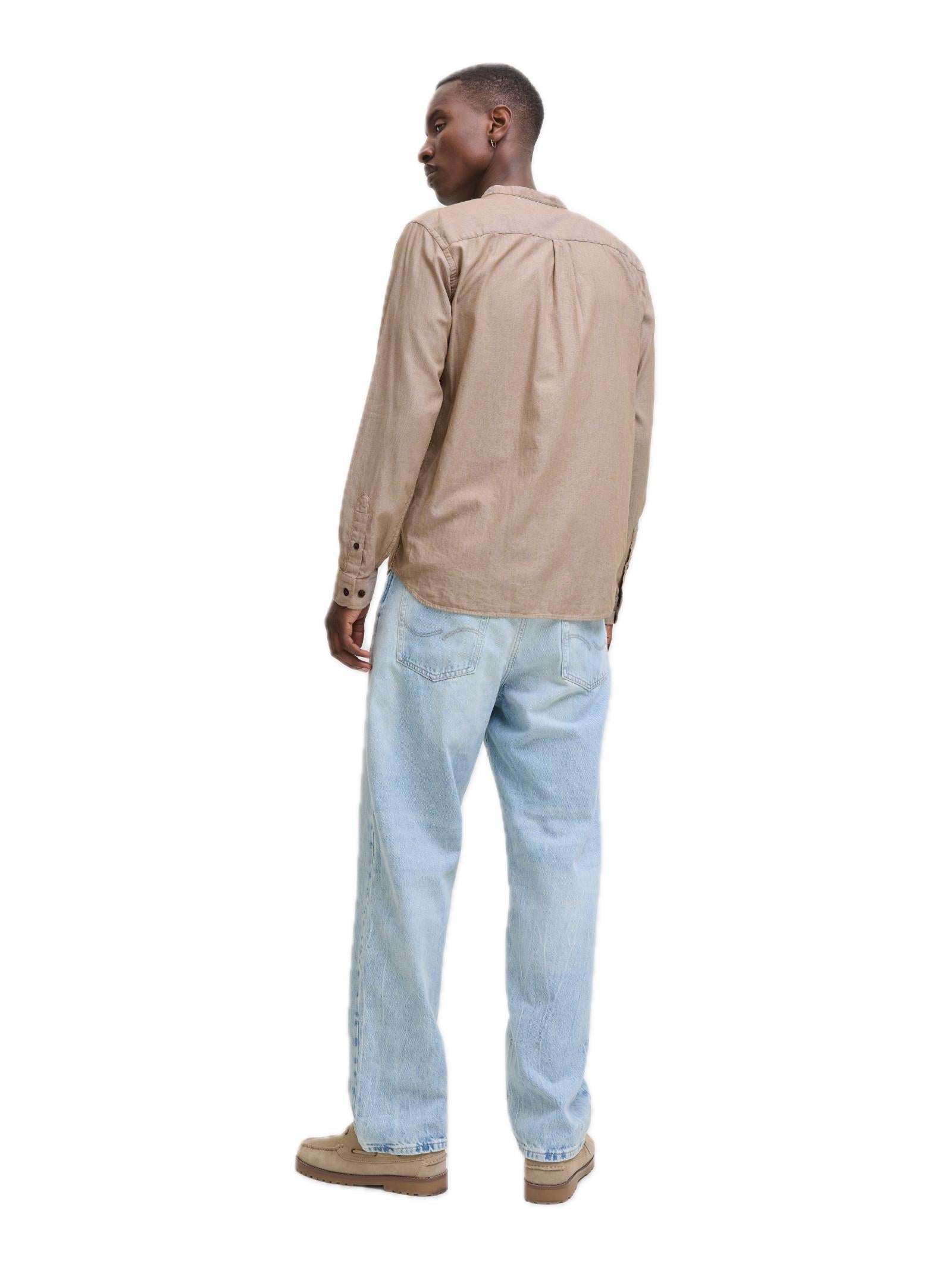 Camicia Jack & Jones Band Beige manica lunga 12278418 /Oatmeal JACK & JONES 