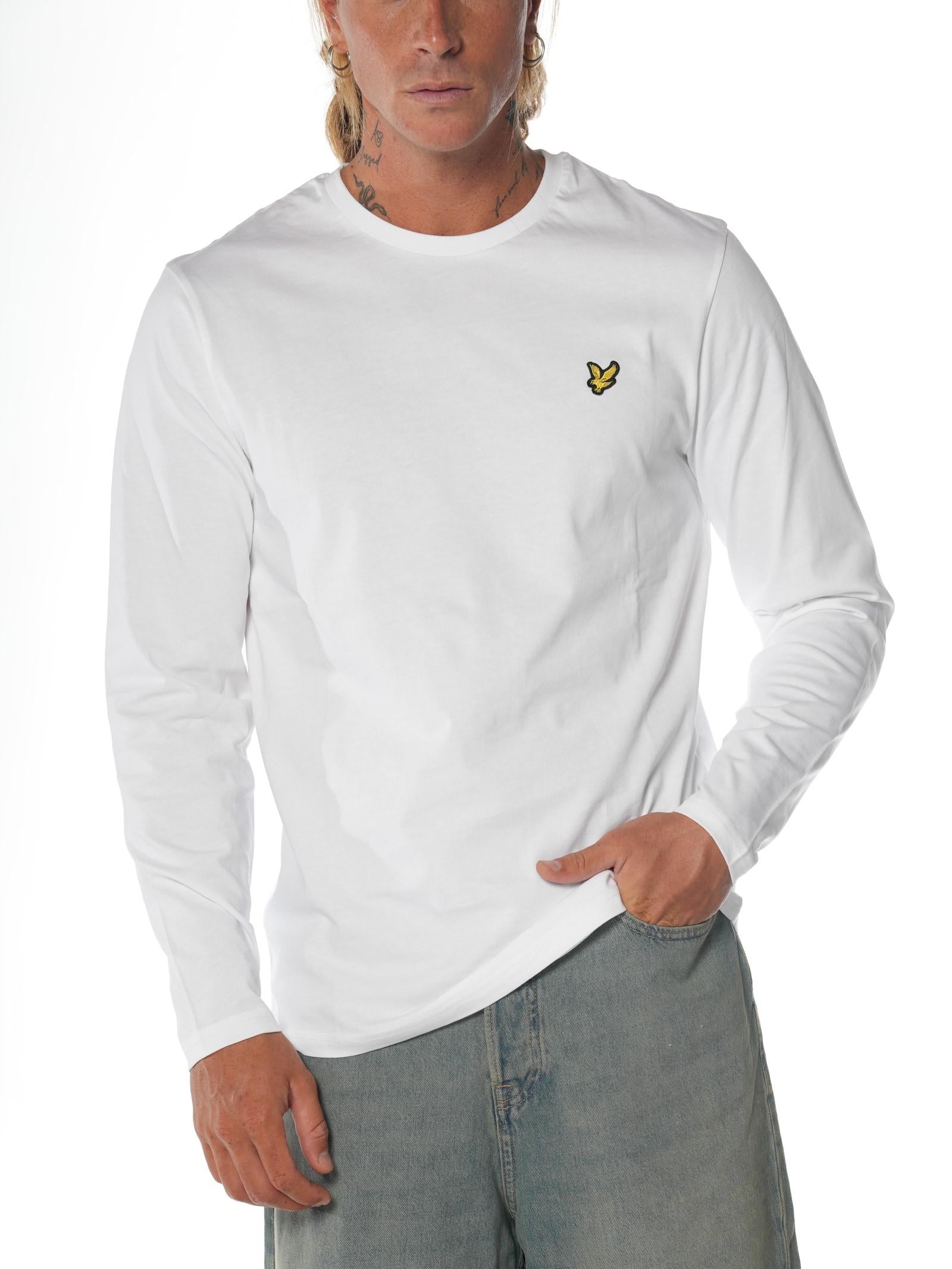 T-shirt Lyle & Scott Bianco Logo manica lunga TS512VOG WHITE LYLE & SCOTT 