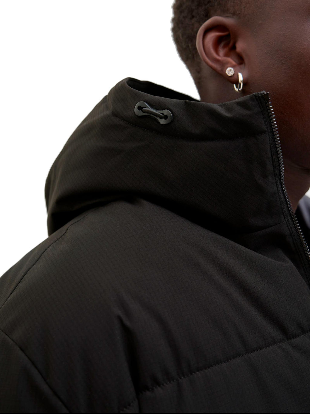 Piumino Jack & Jones Global Nero con cappuccio 12283517 /Black JACK & JONES 