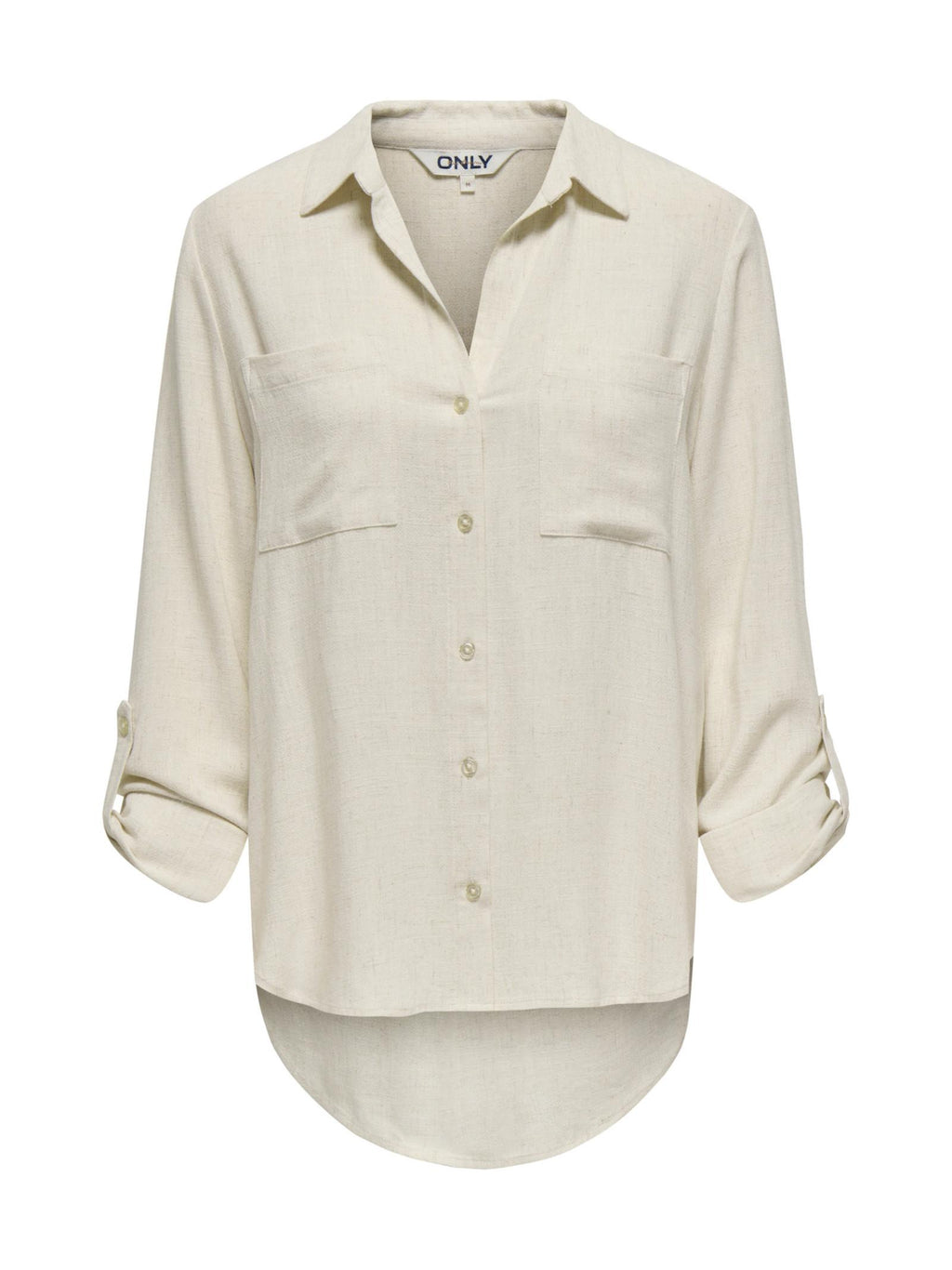 Camicia Only Beige Yasmin misto lino 15349102 /Moonbeam ONLY 