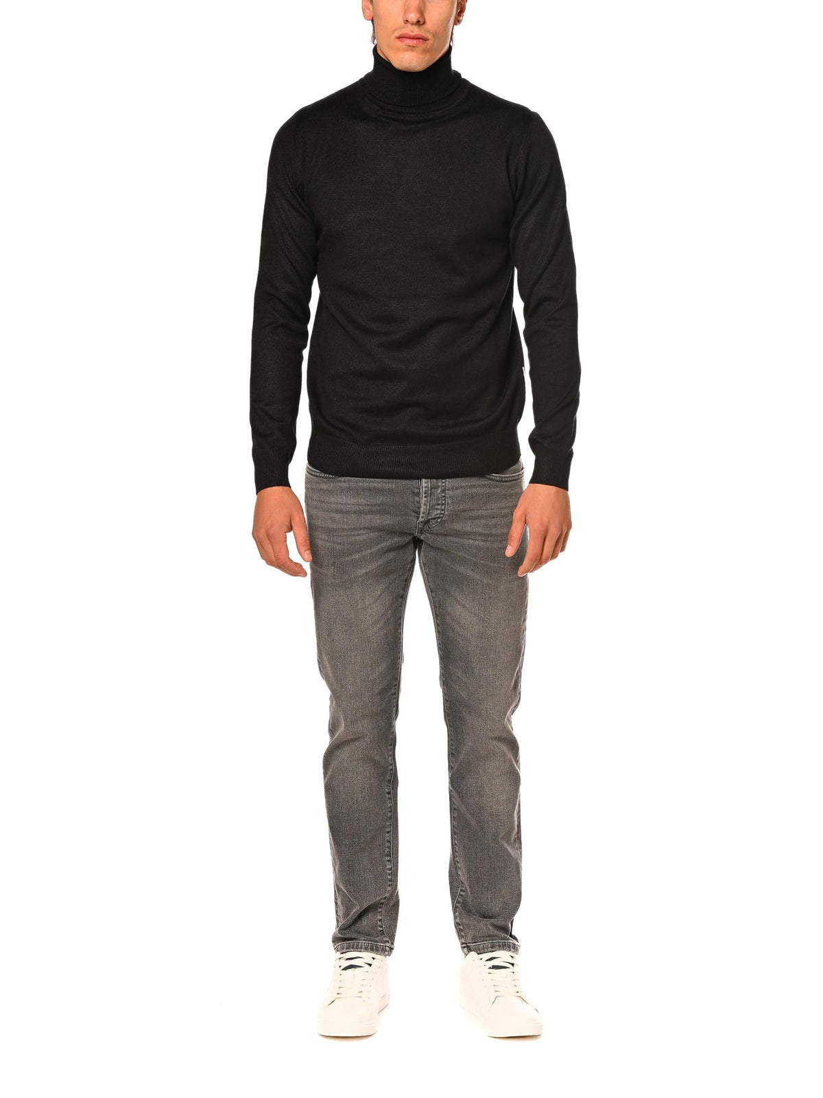 Maglia Seinse Nero dolcevita viscosa MI3058 NERO SEINSE 