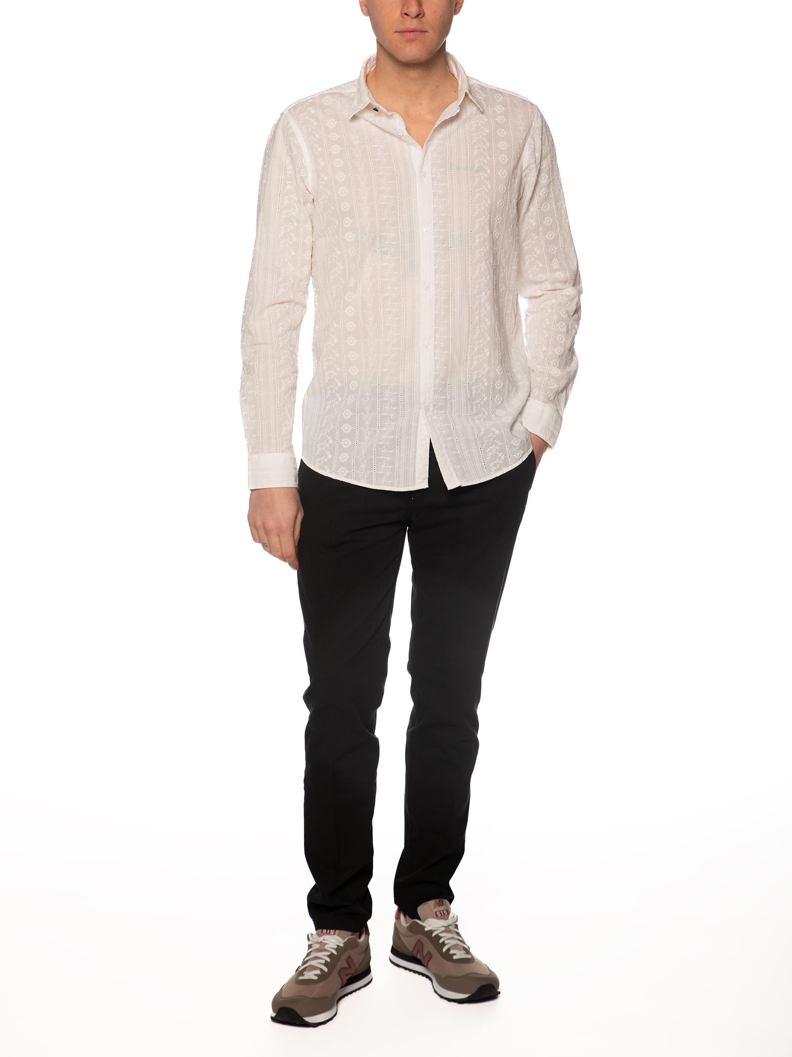 Camicia Gianni Lupo Bianco in pizzo sangallo GL7832S BIANCO GIANNI LUPO 
