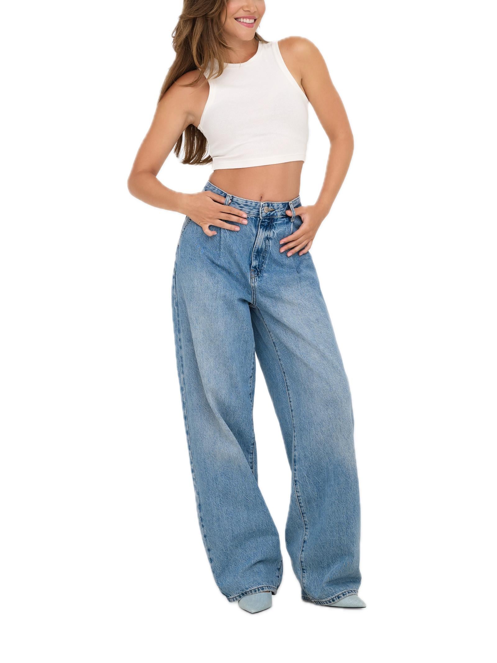 Jeans Only Gianna Blue Denim Straght fit 15356810 /Light Medium Blue Denim ONLY 