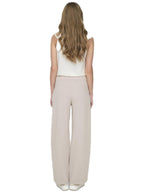 Pantalone Jacqueline De Yong Beige Geggo palazzo a vita alta 15208430 /Chateau Gray JDY 