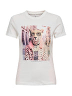 T-shirt Only Vibe Bianco con stampa 15291975 /Cloud Dancer  
