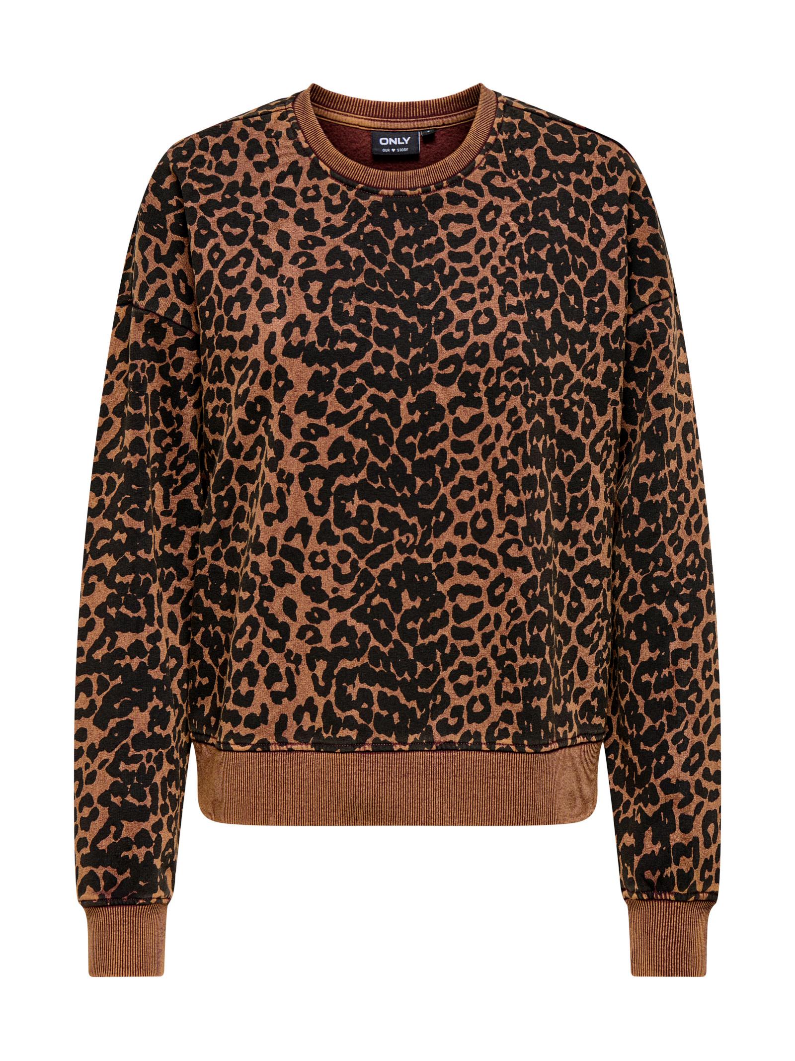 Felpa Only Voice Marrone maculata 15348175 /Decadent Chocolate ONLY 