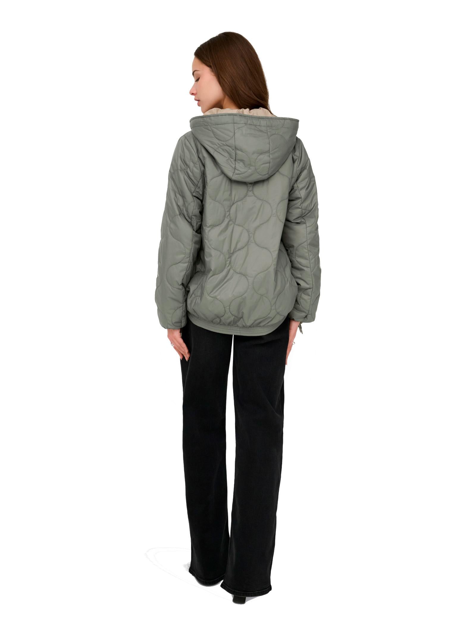 Giubbotto Only Miki Verde con cappuccio removibile 15361128 /Smokey Olive ONLY 