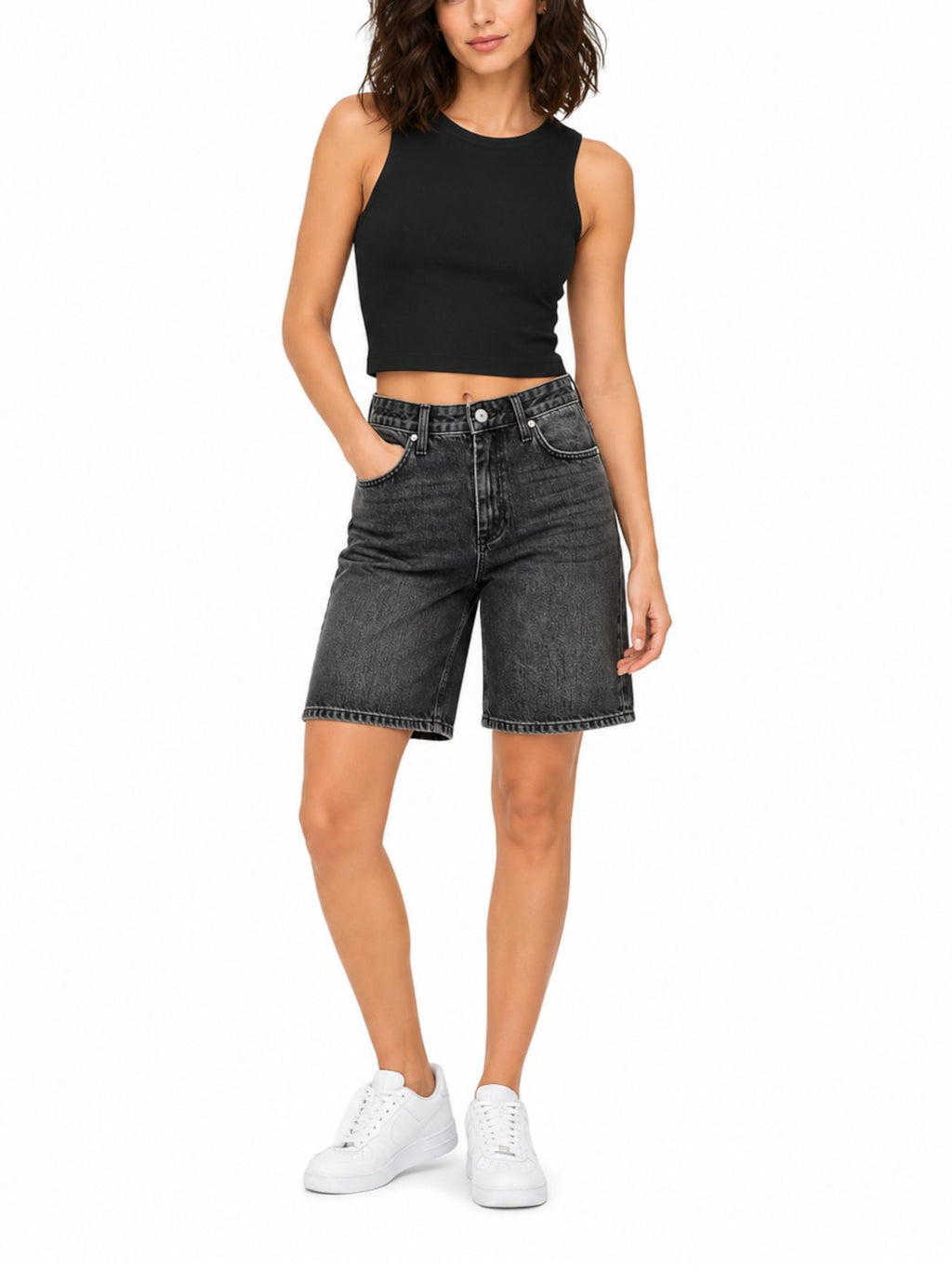 Top Only Lucky Nero cropped 15352287 /Black JDY 