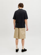 Polo Jack & Jones Nero Tucket collo aperto 12291422 /Black JACK & JONES 