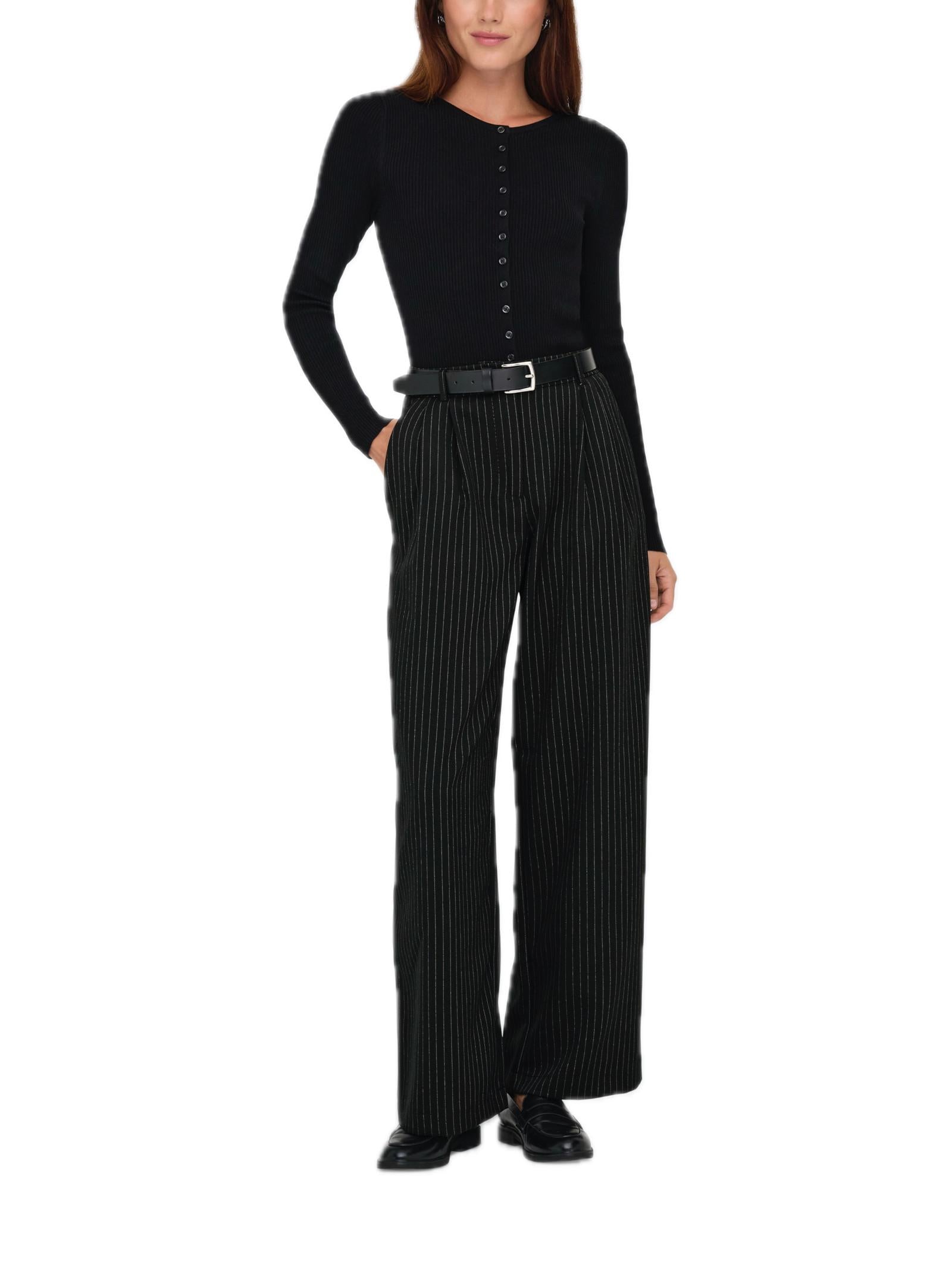 Pantalone Only Reina Nero a righe 15349616 /Black ONLY 