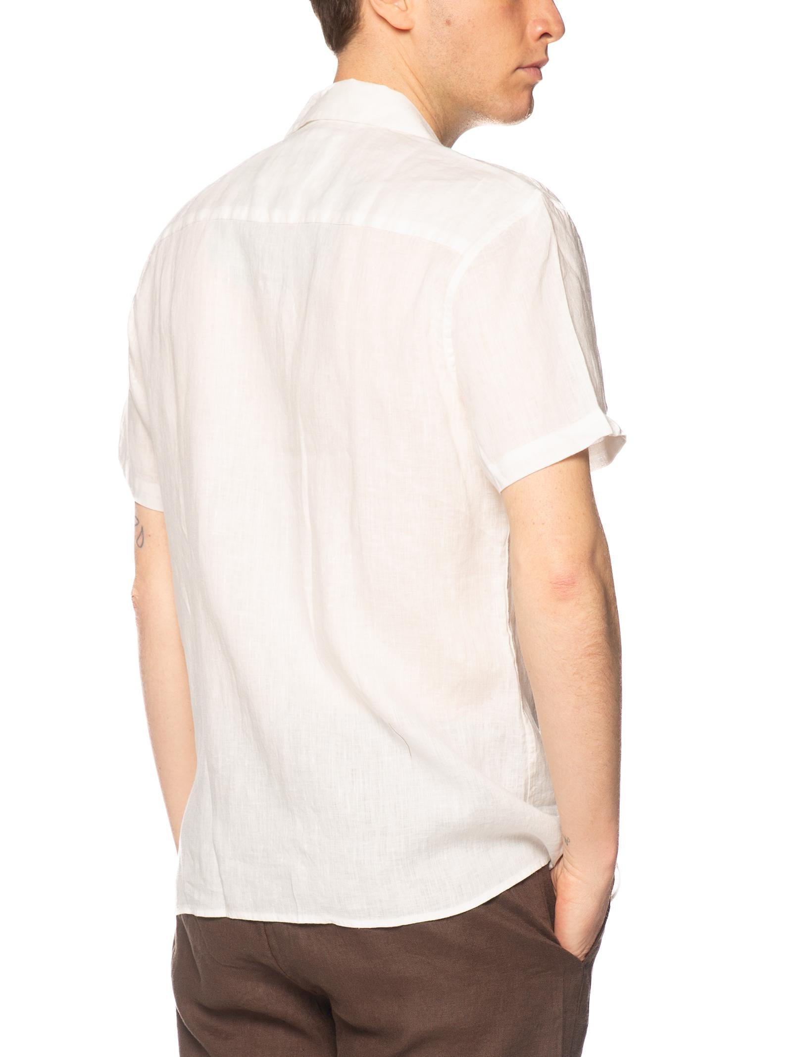 Camicia Gianni Lupo Bianco in lino maniche corte GL7658S BIANCO GIANNI LUPO 